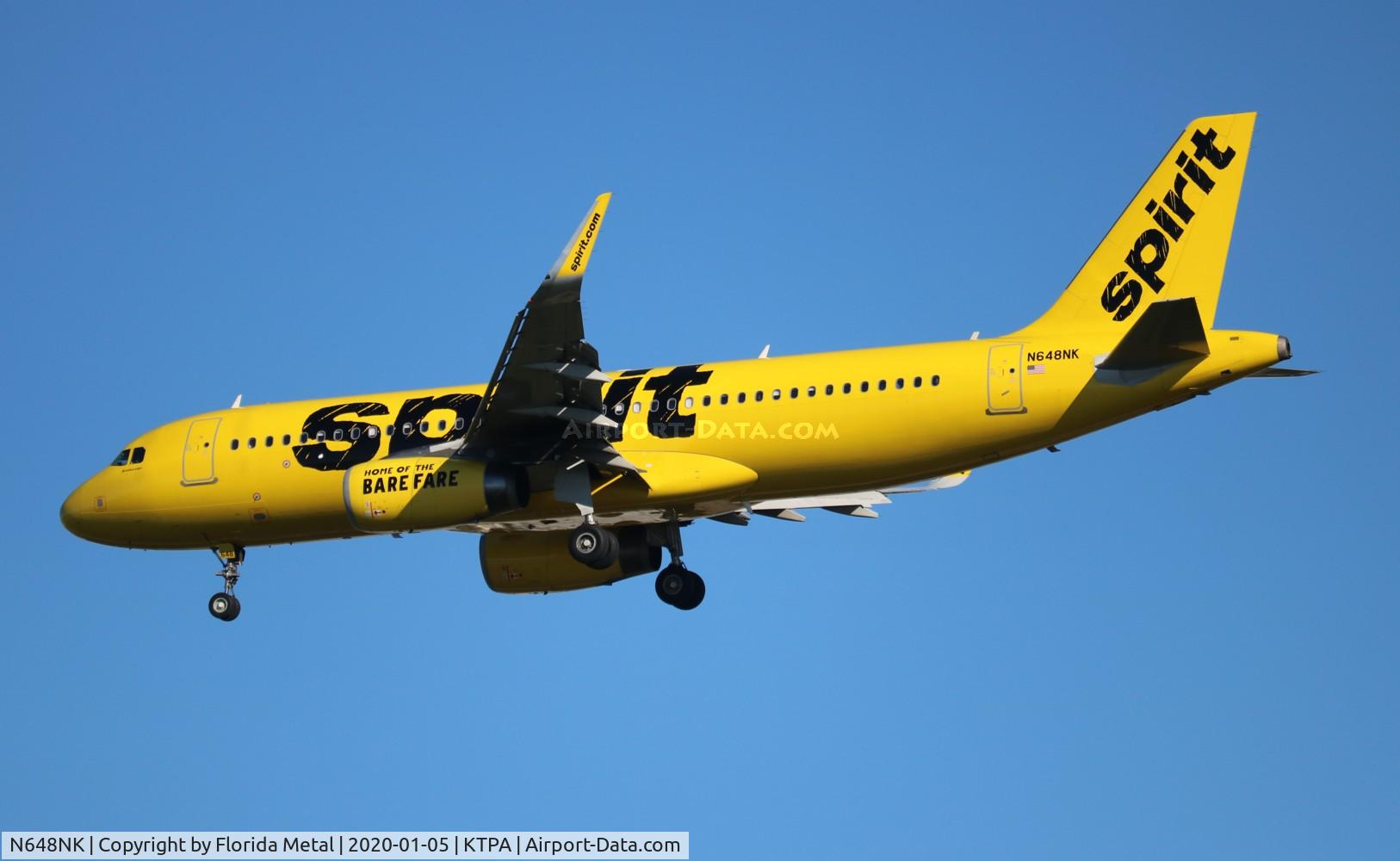 N648NK, 2017 Airbus A320-232 C/N 7656, TPA 2020