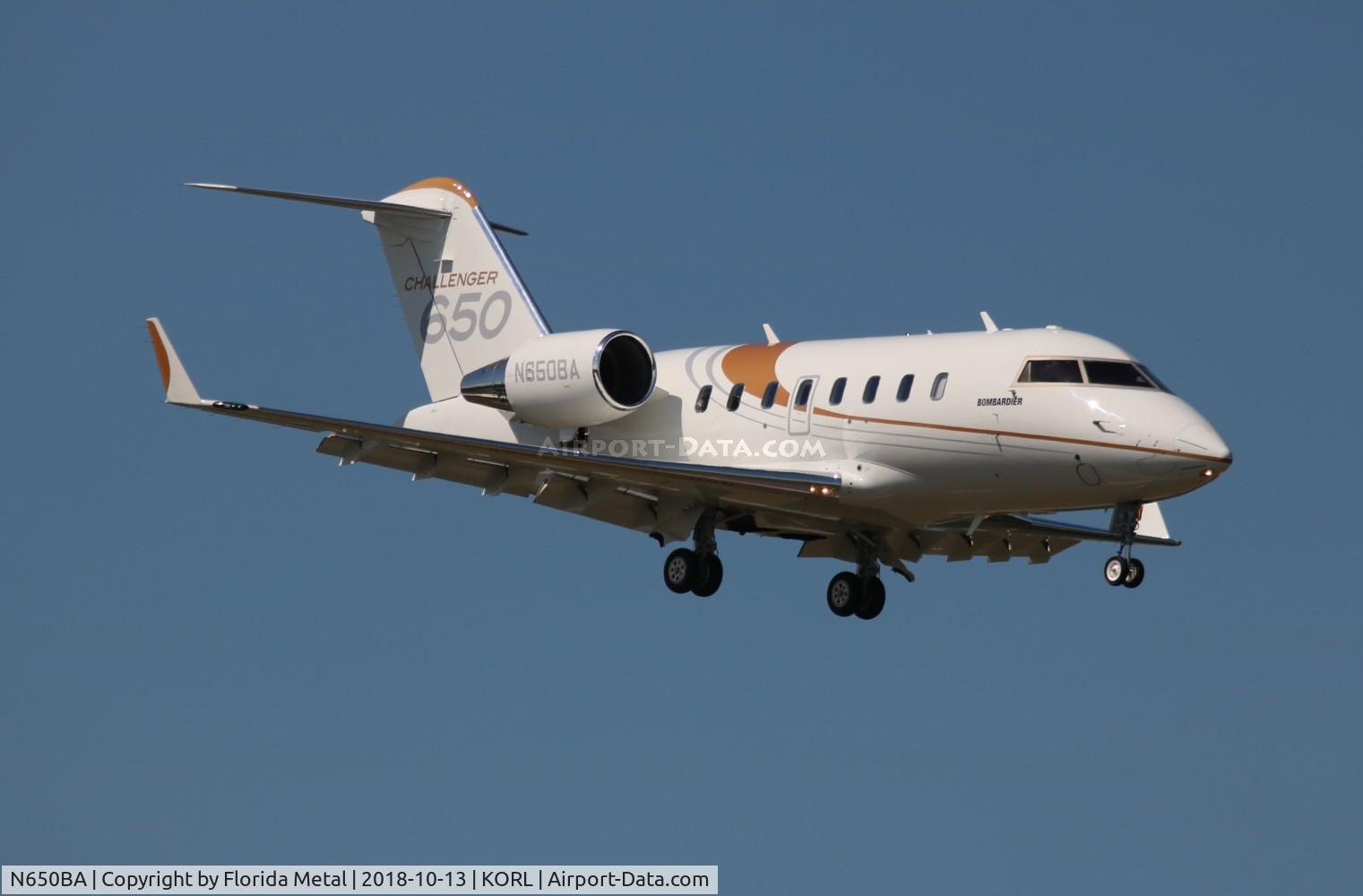 N650BA, 2018 Bombardier CL-600-2B16 Challenger 650 C/N 6113, NBAA 2018