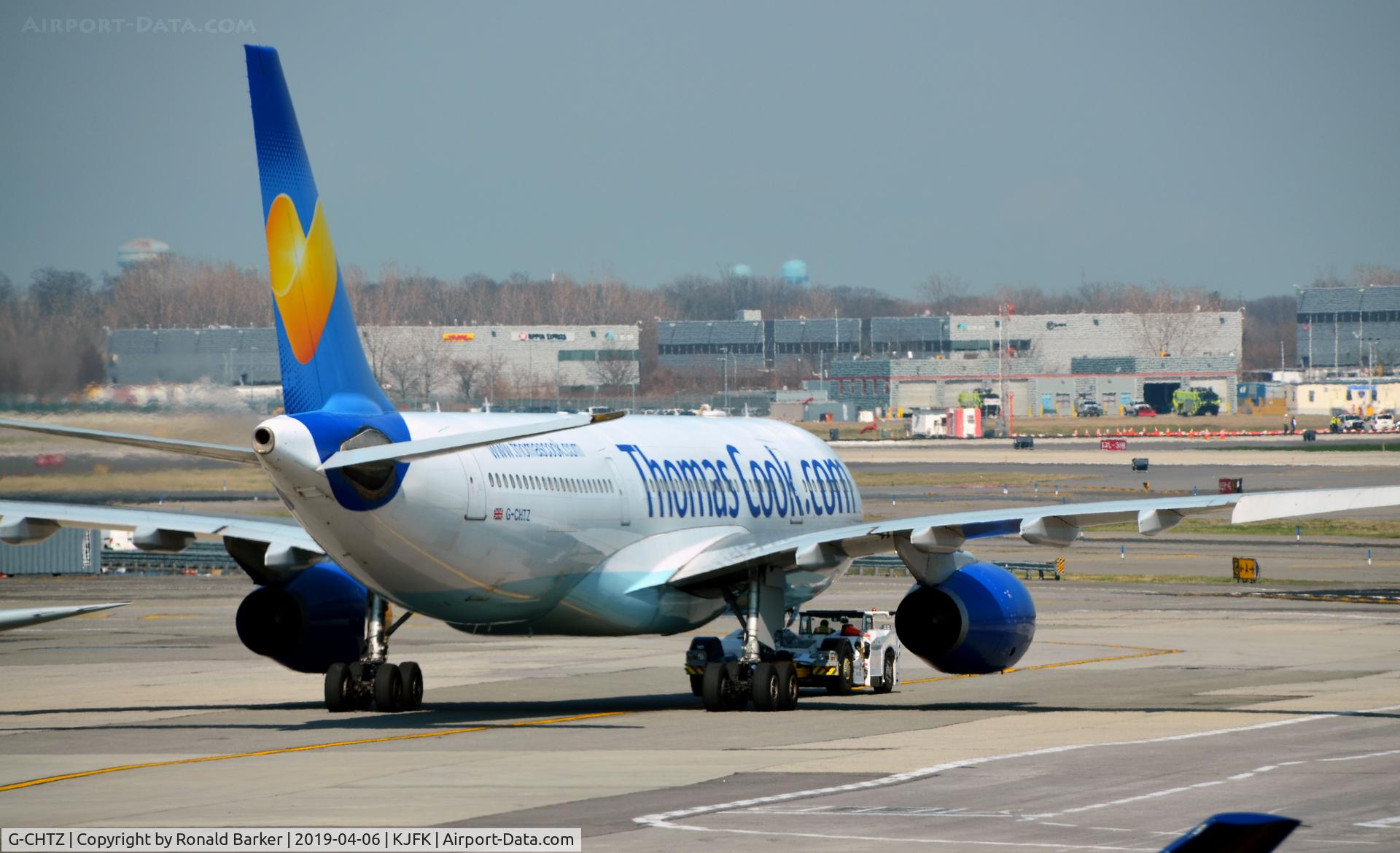 G-CHTZ, 2001 Airbus A330-243 C/N 398, Towed JFK   Thomas Cook