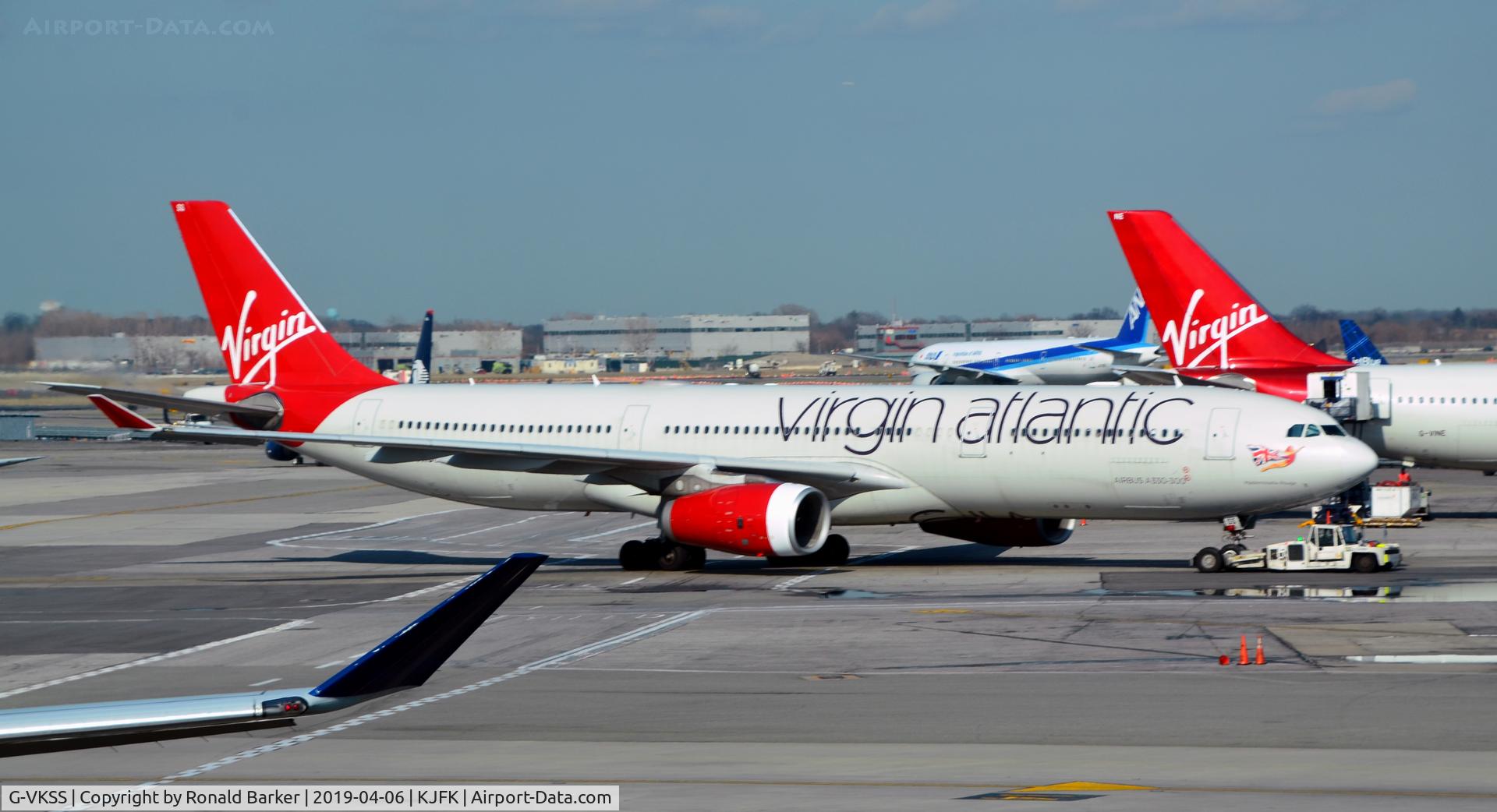 G-VKSS, 2010 Airbus A330-343X C/N 1201, Towed JFK  Mademoiselle Rouge