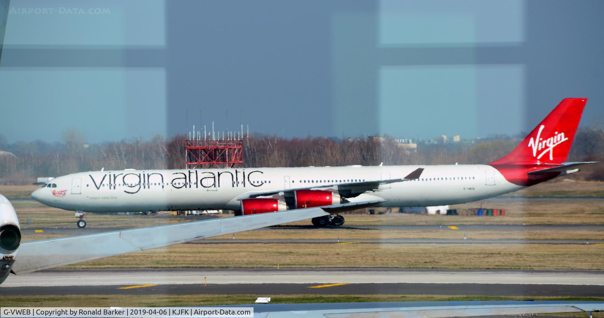 G-VWEB, 2006 Airbus A340-642 C/N 787, Taxi JFK  Surfer Girl