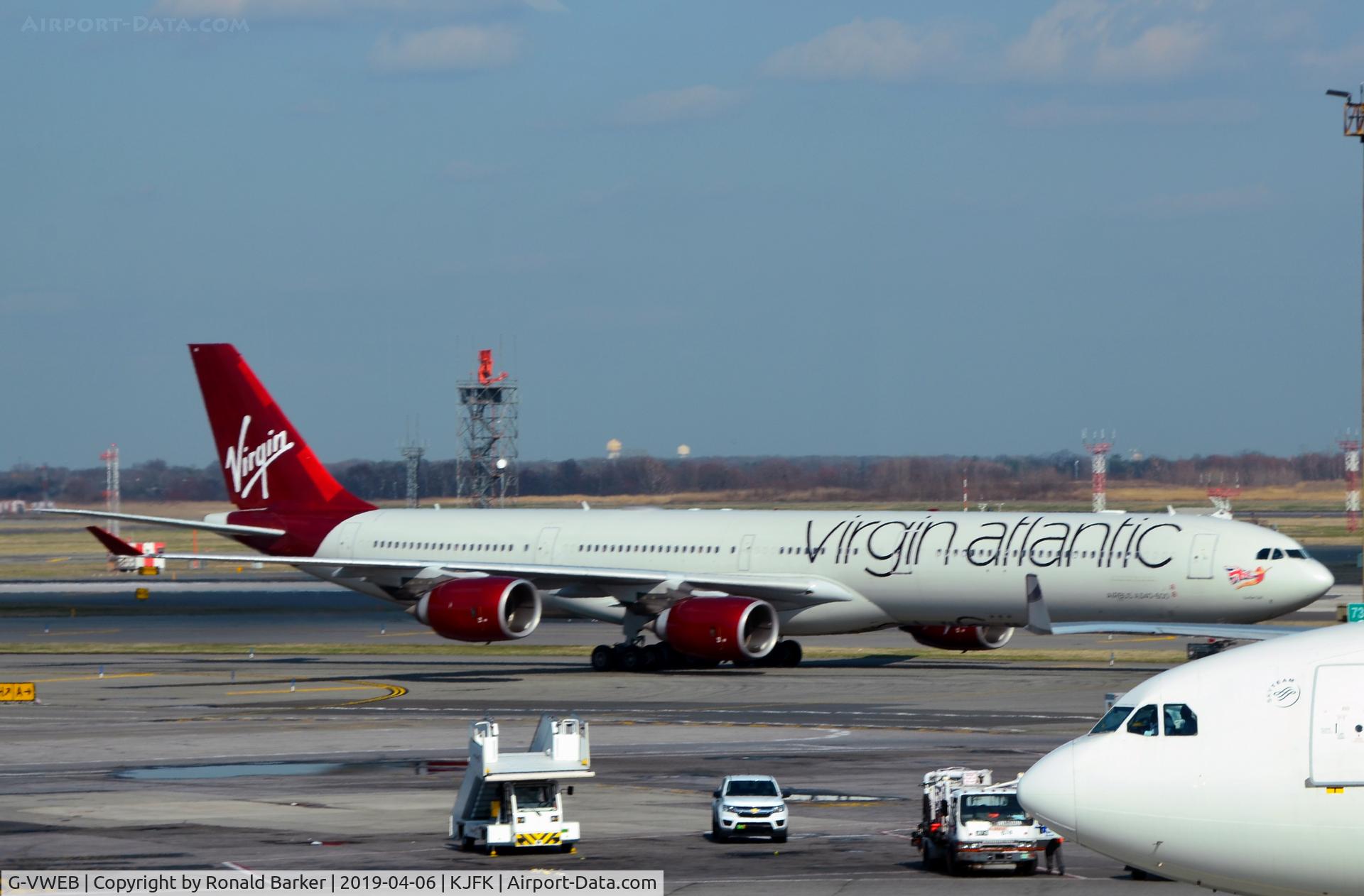 G-VWEB, 2006 Airbus A340-642 C/N 787, Taxi JFK  Surfer Girl
