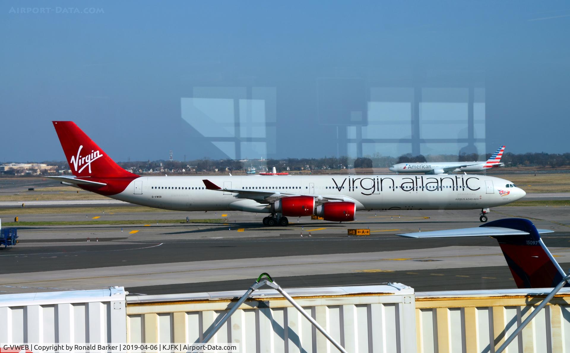 G-VWEB, 2006 Airbus A340-642 C/N 787, Taxi JFK  Surfer Girl