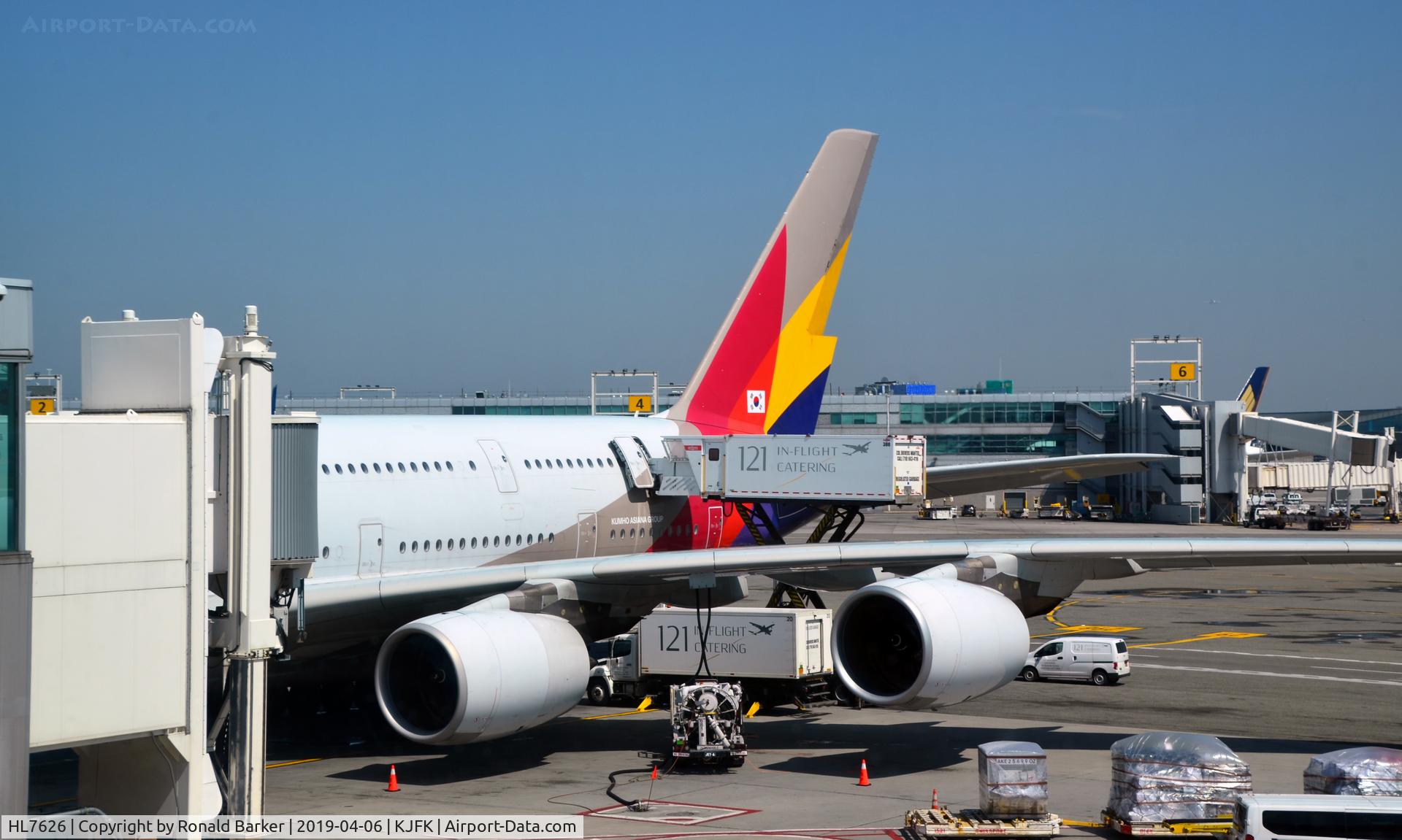 HL7626, 2013 Airbus A380-841 C/N 155, At the gate JFK