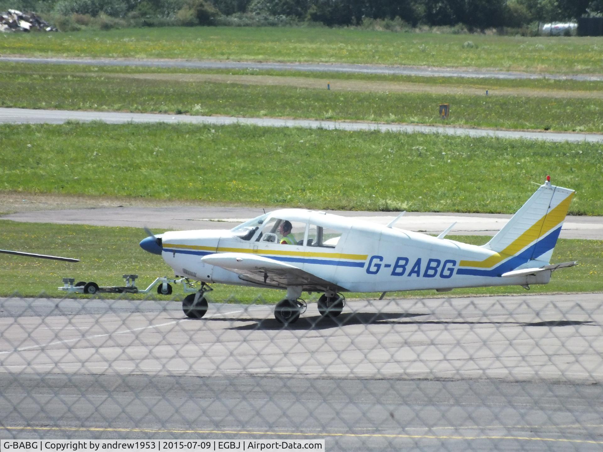 G-BABG, 1964 Piper PA-28-180 Cherokee C/N 28-2031, G-BABG at Gloucestershire Airport.