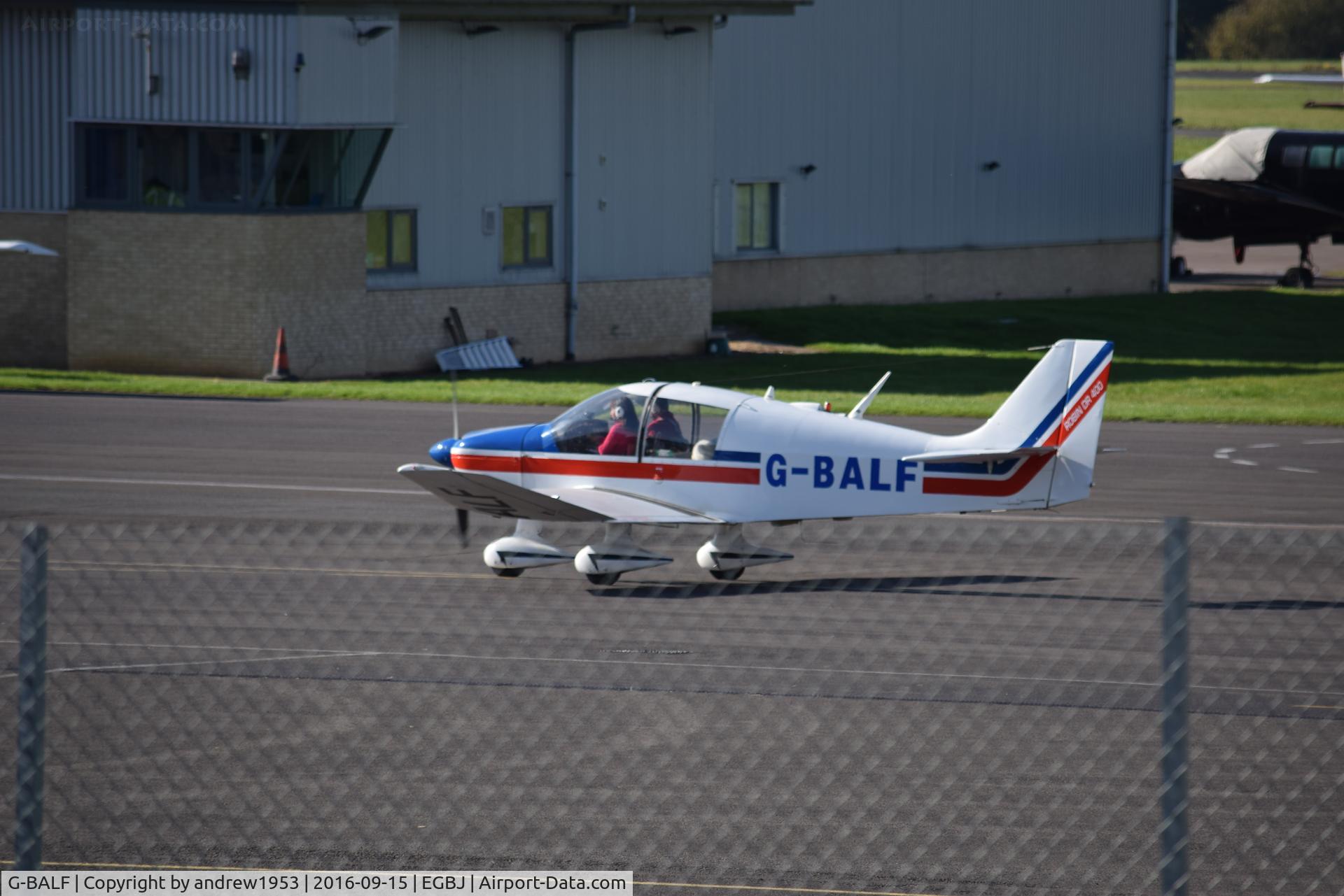 G-BALF, 1972 Robin DR-400-140 Earl Major C/N 772, G-BALF at Gloucestershire Airport.