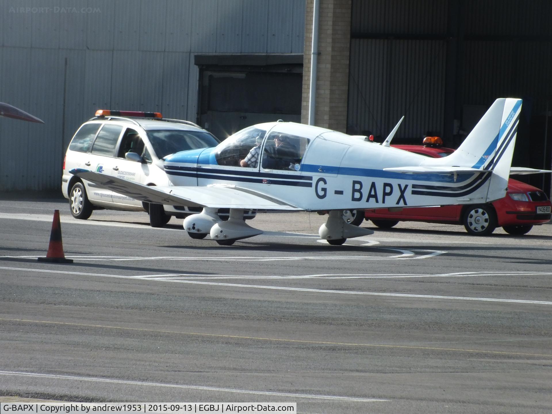 G-BAPX, 1972 Robin DR-400-160 Chevalier C/N 789, G-BAPX at Gloucestershire Airport.