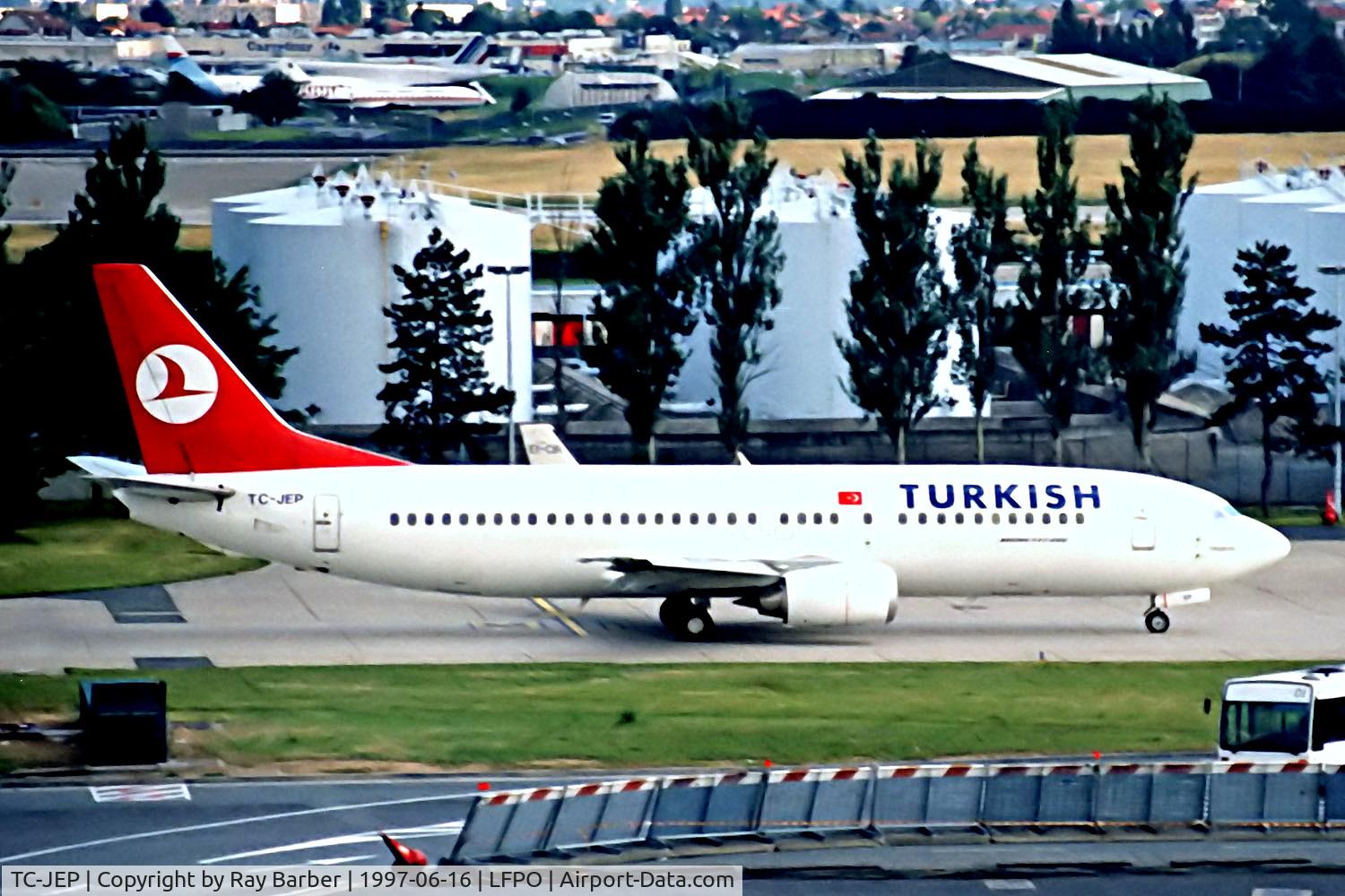 TC-JEP, 1995 Boeing 737-4Q8 C/N 25378, TC-JEP   Boeing 737-4Q8 [25378] (Turkish Airlines) Paris-Orly~F @ 16/06/1997