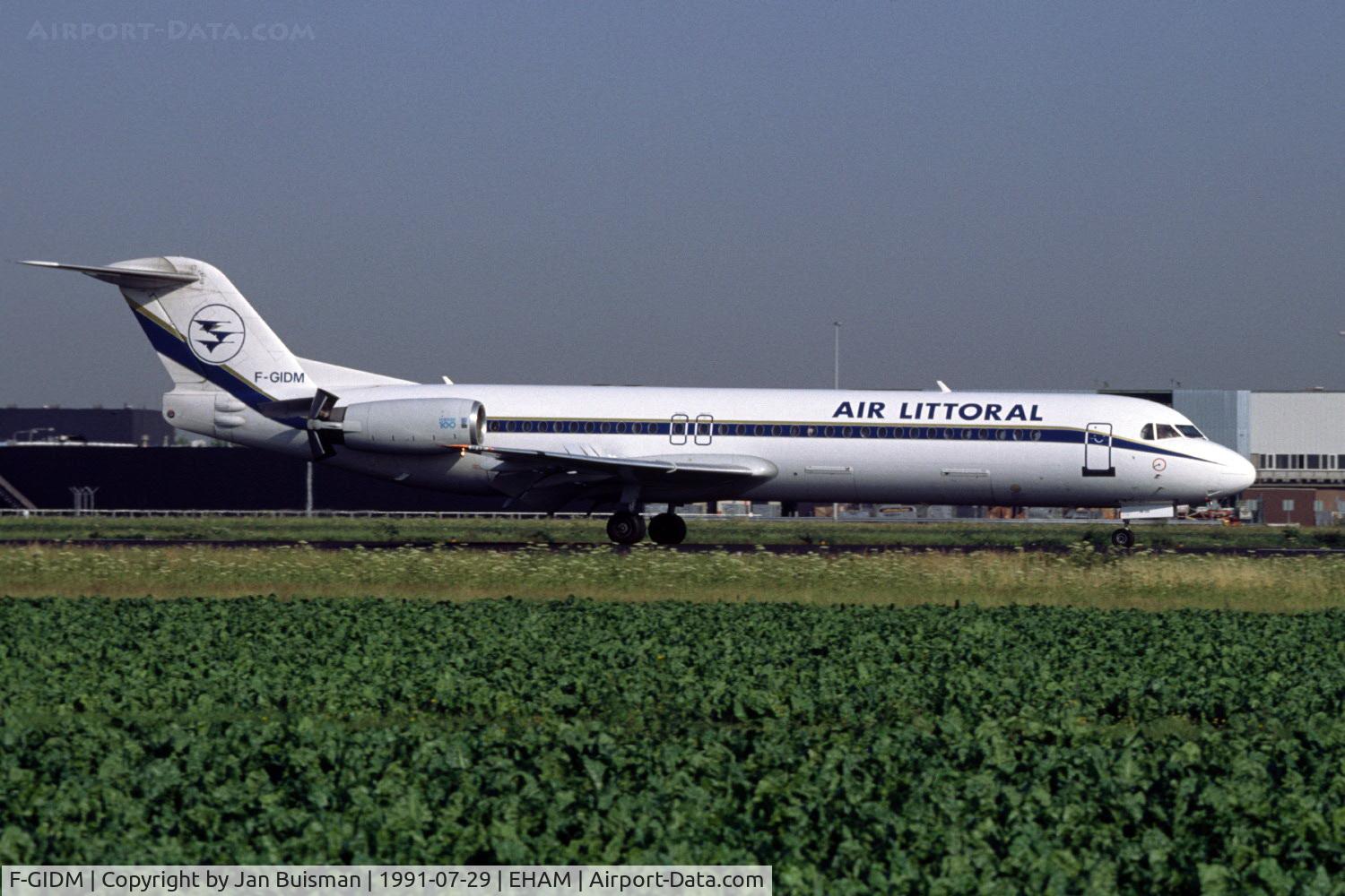 F-GIDM, 1989 Fokker 100 (F-28-0100) C/N 11273, Air Littoral