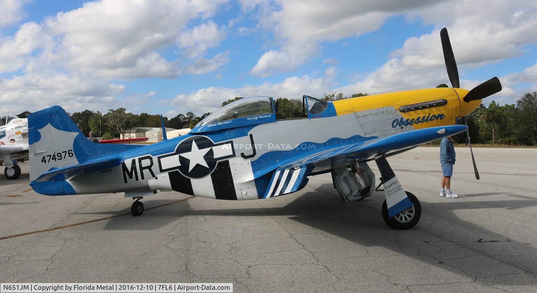 N651JM, 1944 North American/aero Classics P-51D C/N 44-74976, Spruce Creek 2016