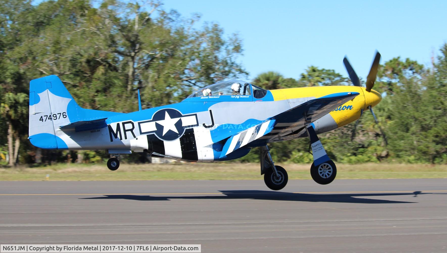 N651JM, 1944 North American/aero Classics P-51D C/N 44-74976, Spruce Creek 2017