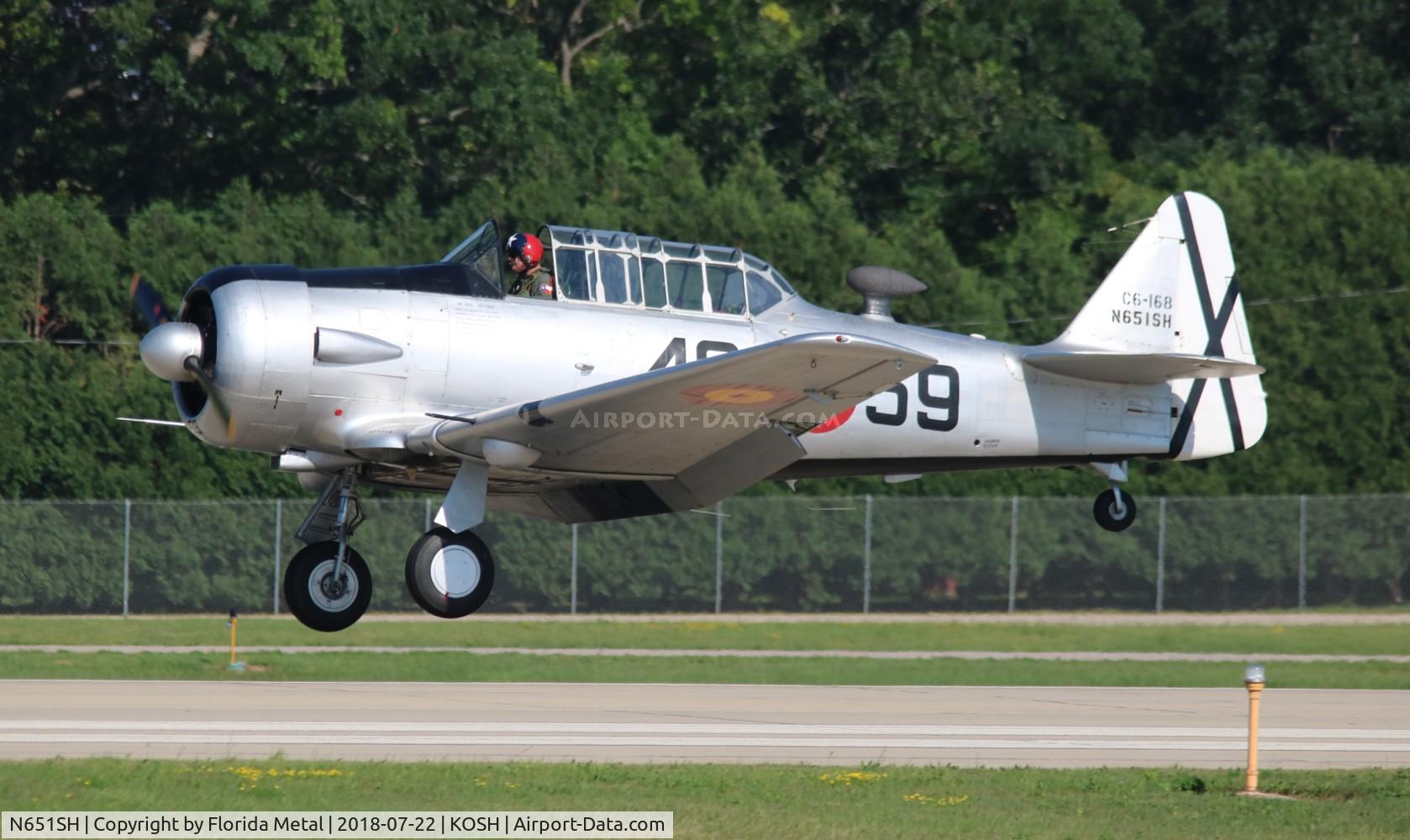 N651SH, 1944 North American T-6G Texan C/N 168-409, OSH 2018