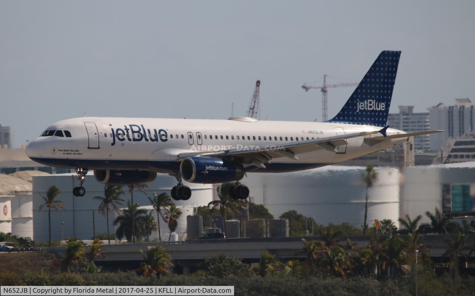 N652JB, 2007 Airbus A320-232 C/N 3029, FLL 2017