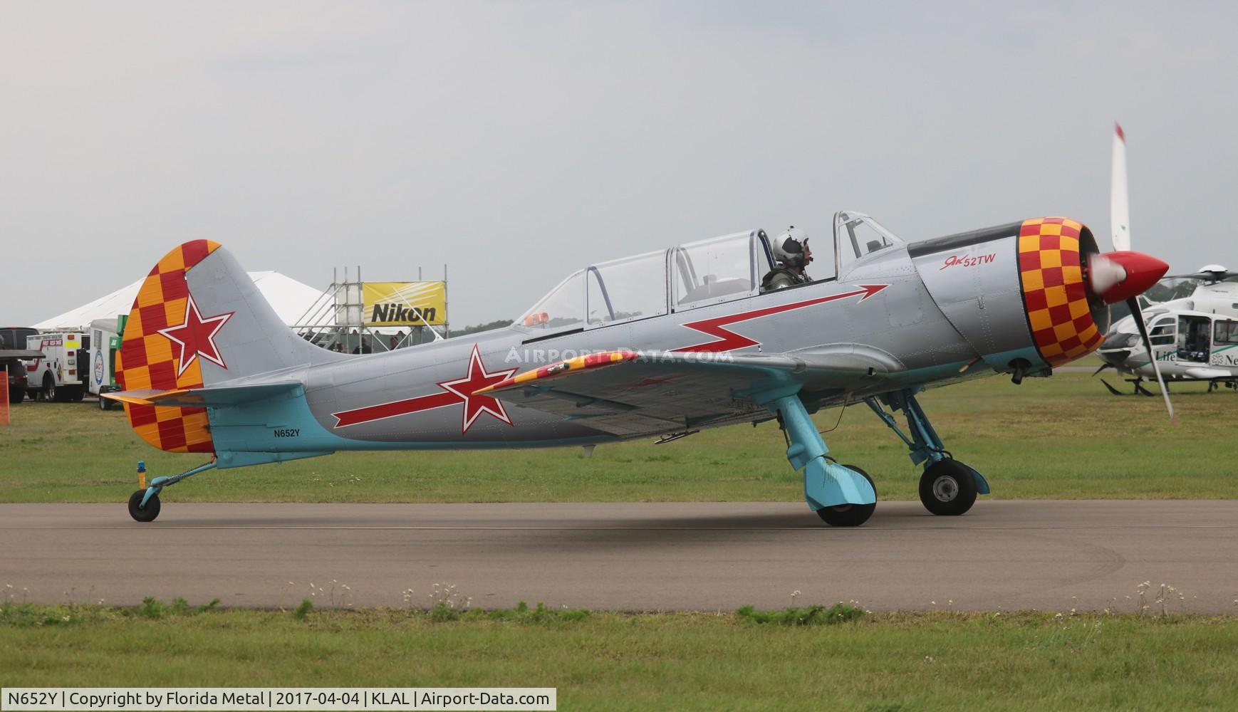 N652Y, 2004 Yakovlev (Aerostar) Yak-52TW C/N 0412510, SNF 2017