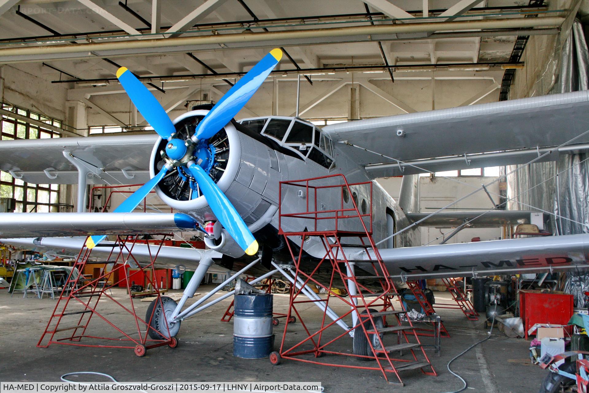 HA-MED, 1980 PZL-Mielec An-2R C/N 1G187-29, LHNY - Nyíregyháza Airport, Hungary