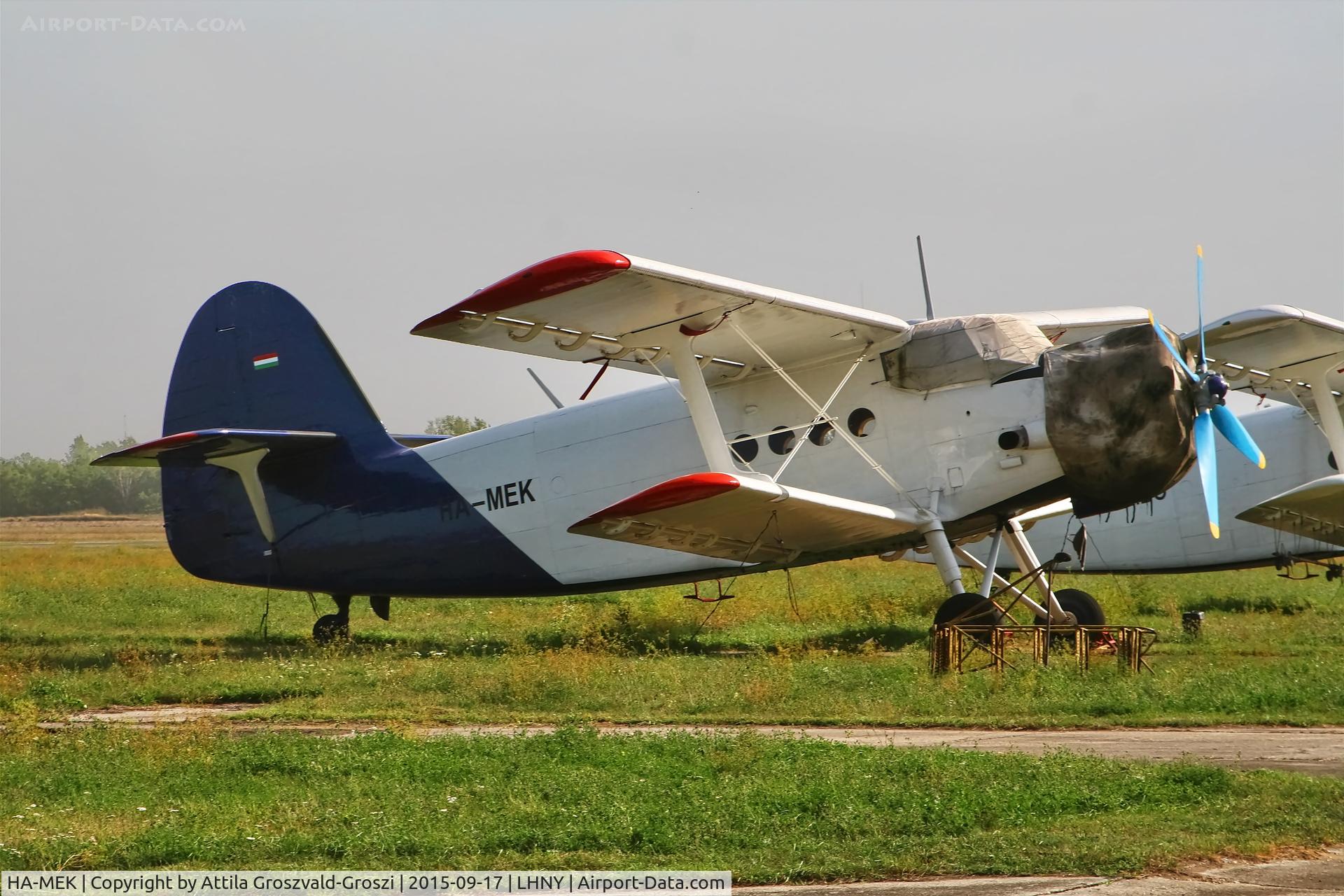 HA-MEK, 1980 Antonov An-2 C/N 1G190-20, LHNY - Nyíregyháza Airport, Hungary