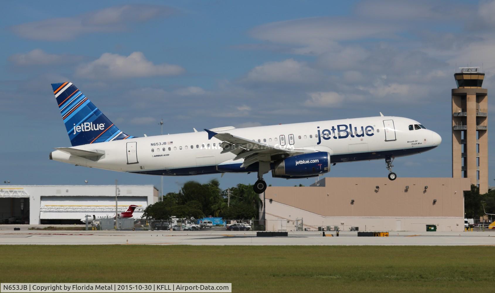 N653JB, 2007 Airbus A320-232 C/N 3039, FLL 2015