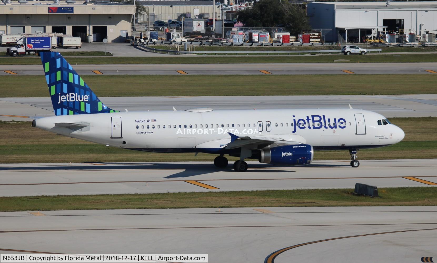 N653JB, 2007 Airbus A320-232 C/N 3039, FLL 2018
