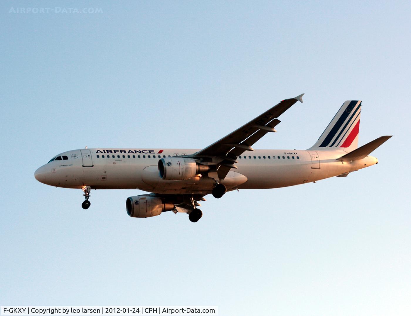 F-GKXY, 2009 Airbus A320-214 C/N 4105, Copenhagen 24.1.2012