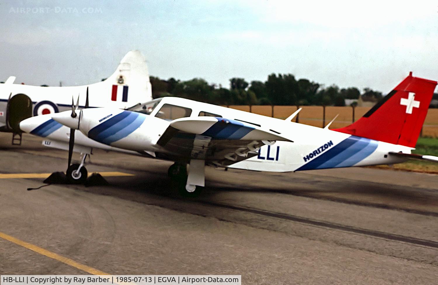 HB-LLI, 1979 Piper PA-34-200T C/N 34-7970332, HB-LLI   Piper PA-34-200T Seneca II [34-7970332] RAF Fairford~G 13/07/1985