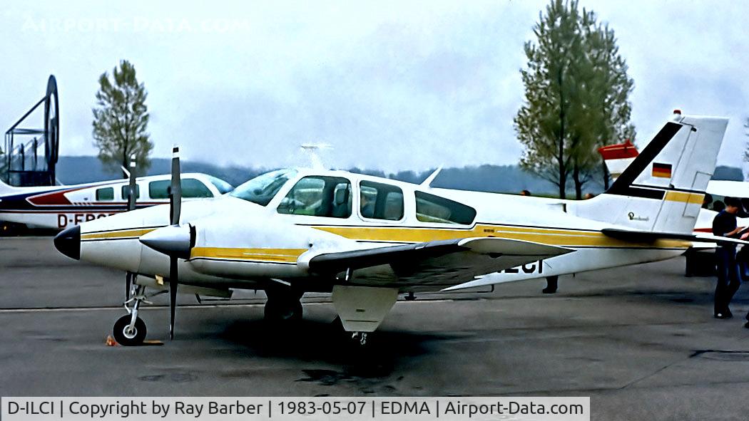 D-ILCI, Beech 95-B55 Baron C/N TC1336, D-ILCI   Beech 95-B55 Baron [TC-1336] Augsburg~D 07/05/1983