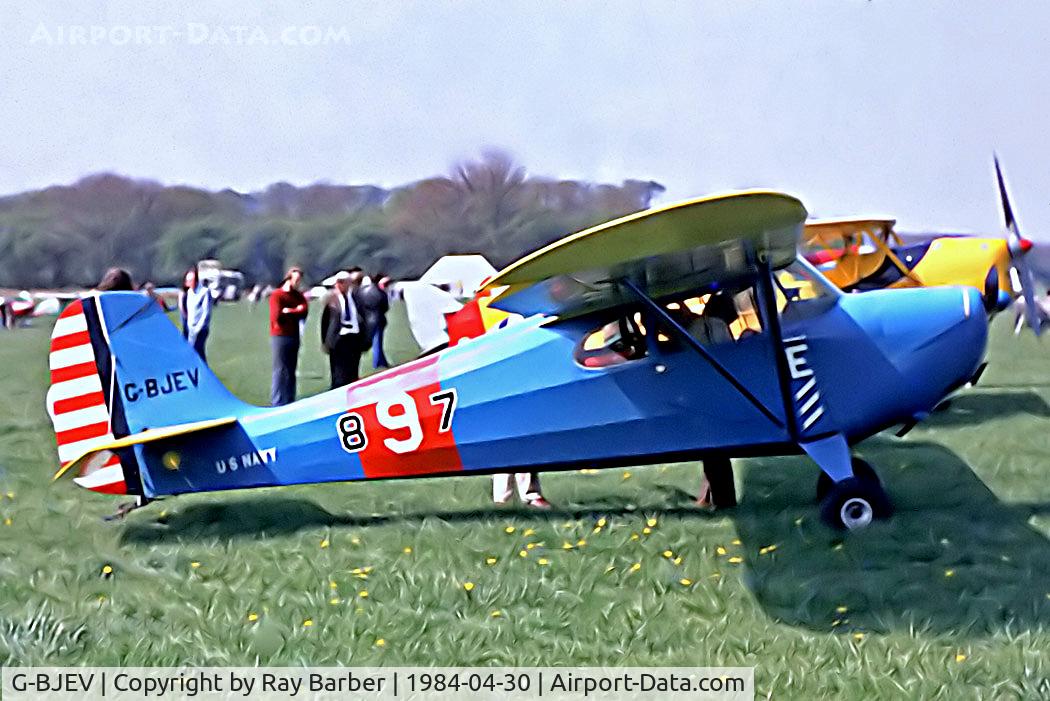 G-BJEV, 1946 Aeronca 11AC Chief C/N 11AC-270, G-BJEV   (897) Aeronca 11AC Chief [11AC-270] Badminton~G 30/04/1984. Seen here with UK registration applied.