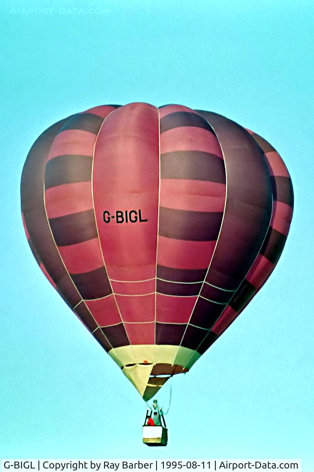 G-BIGL, 1980 Cameron Balloons O-65 C/N 690, G-BIGL   Cameron O-65 HAFB [690] Ashton Court Bristol~G 11/08/1995