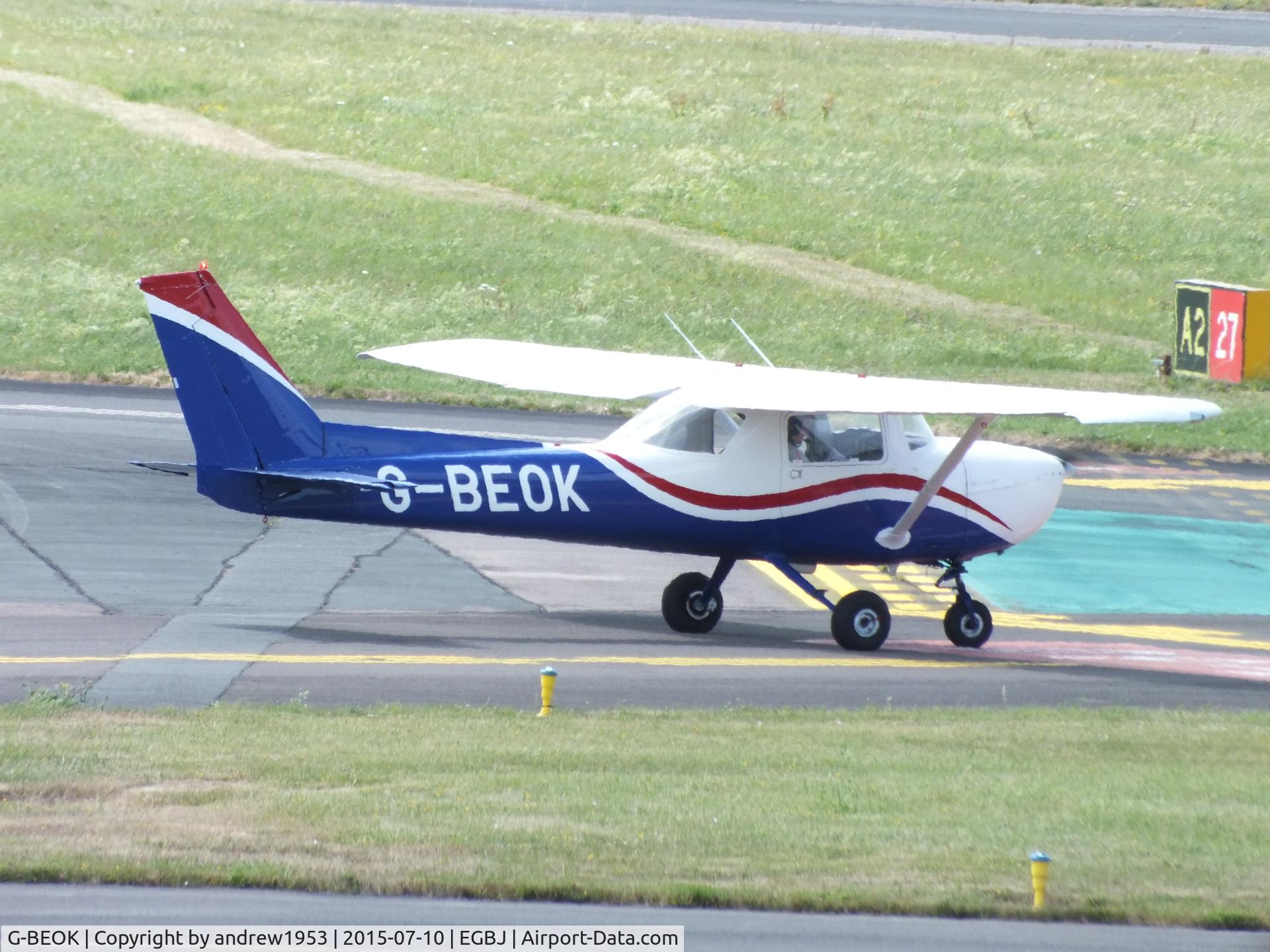 G-BEOK, 1977 Reims F150M C/N 1366, G-BEOK at Gloucestershire Airport.
