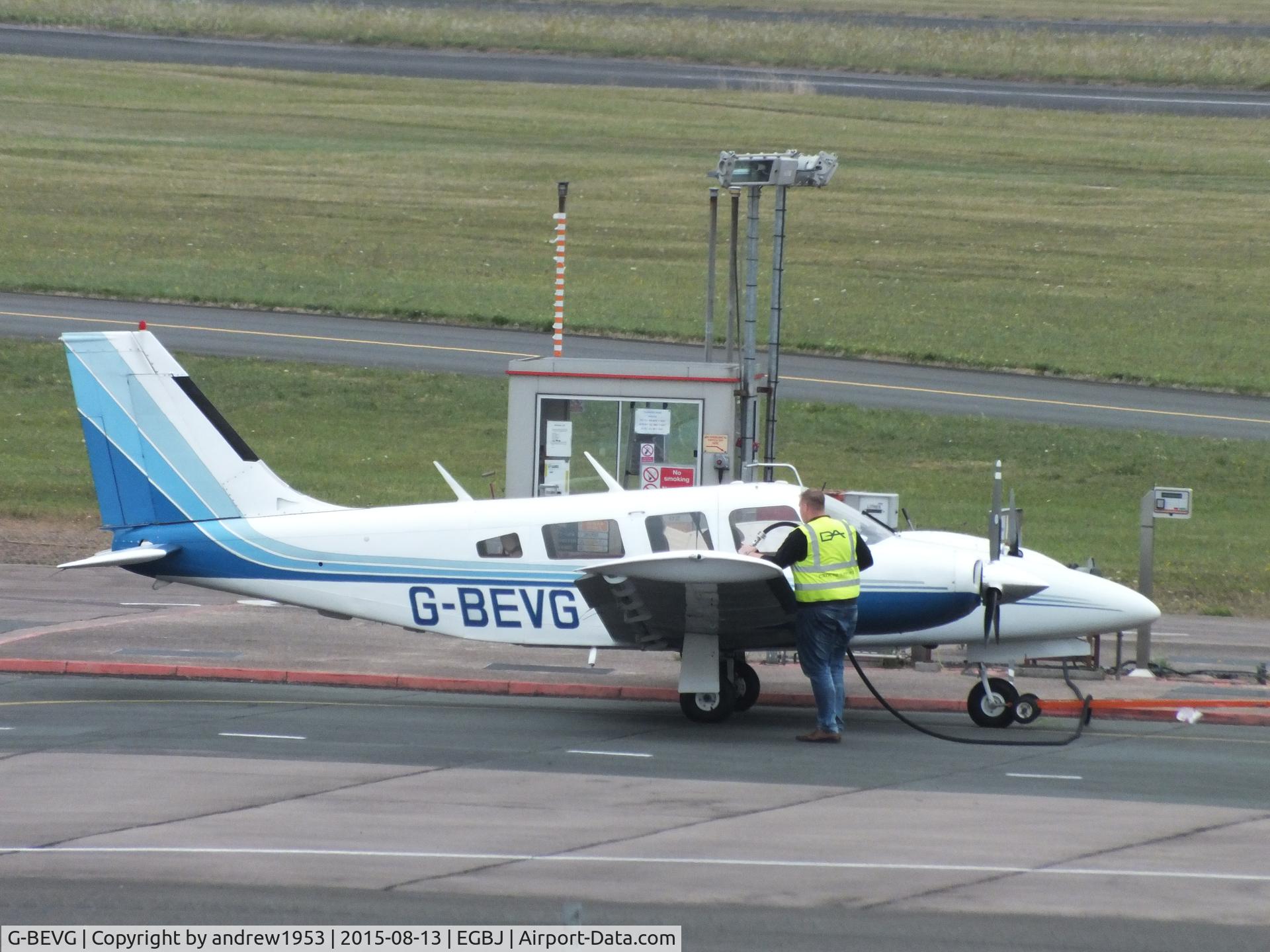 G-BEVG, 1975 Piper PA-34-200T Seneca II C/N 34-7570060, G-BEVG at Gloucestershire Airport.