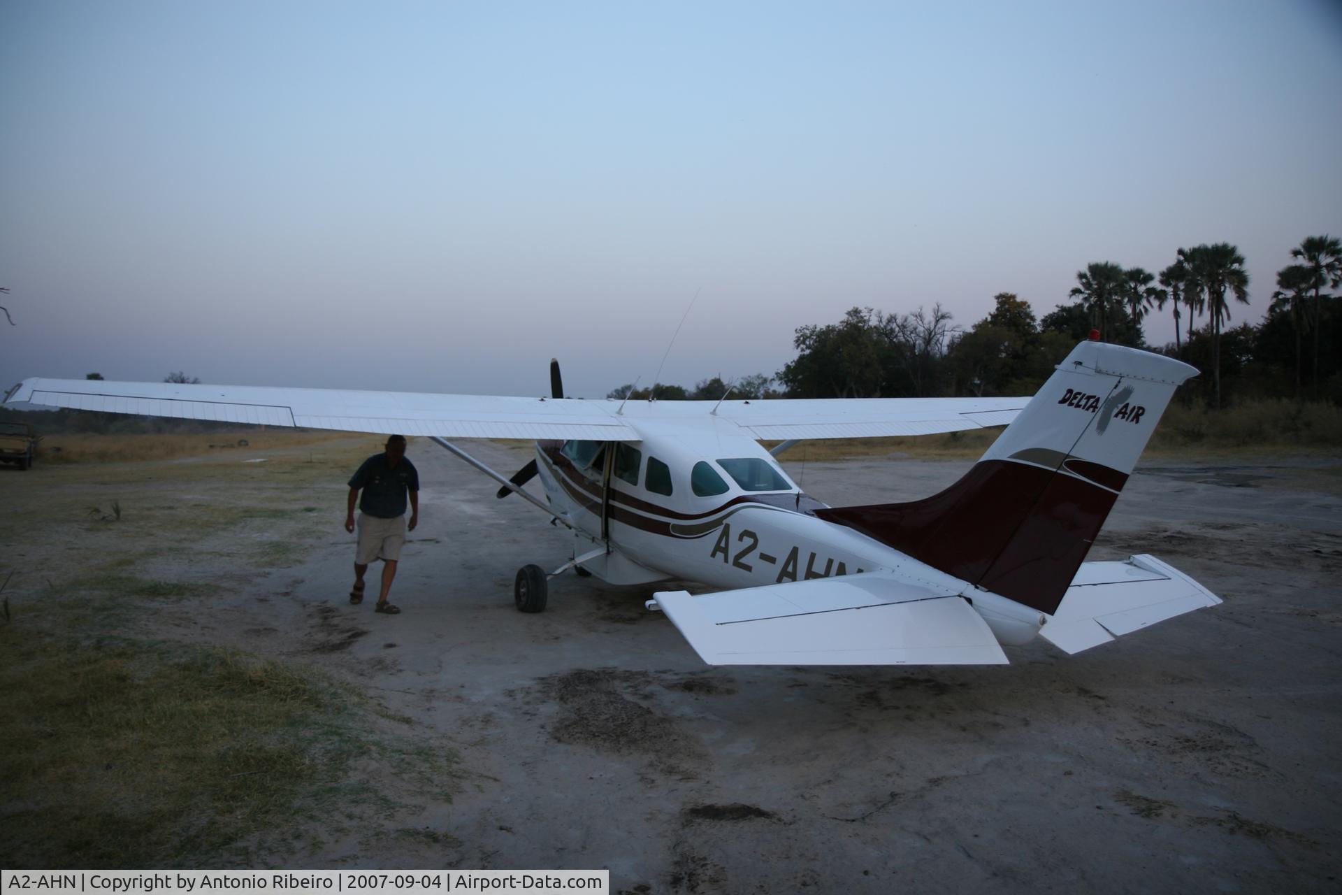 A2-AHN, Cessna U206G Stationair C/N U20606432, At Oddballs Airstrip, Okavango Delta, BOTSOWANA