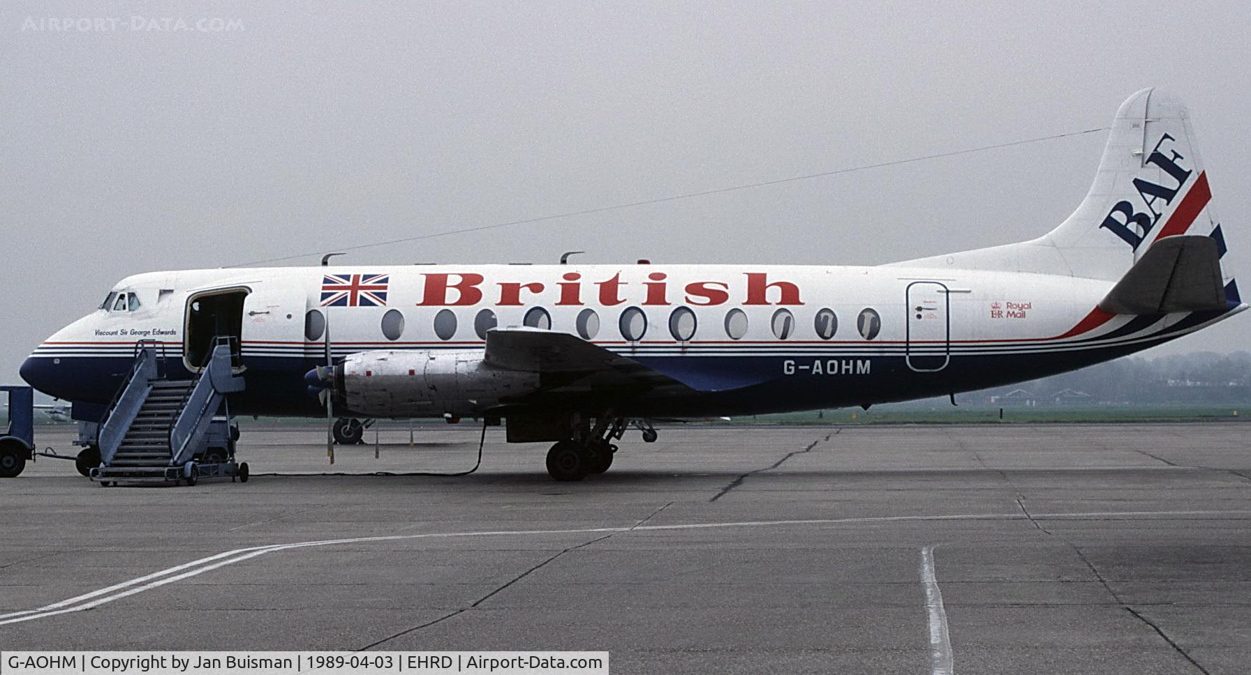 G-AOHM, 1957 Vickers Viscount 802 C/N 162, British Air Ferries (Sir George Edwards)