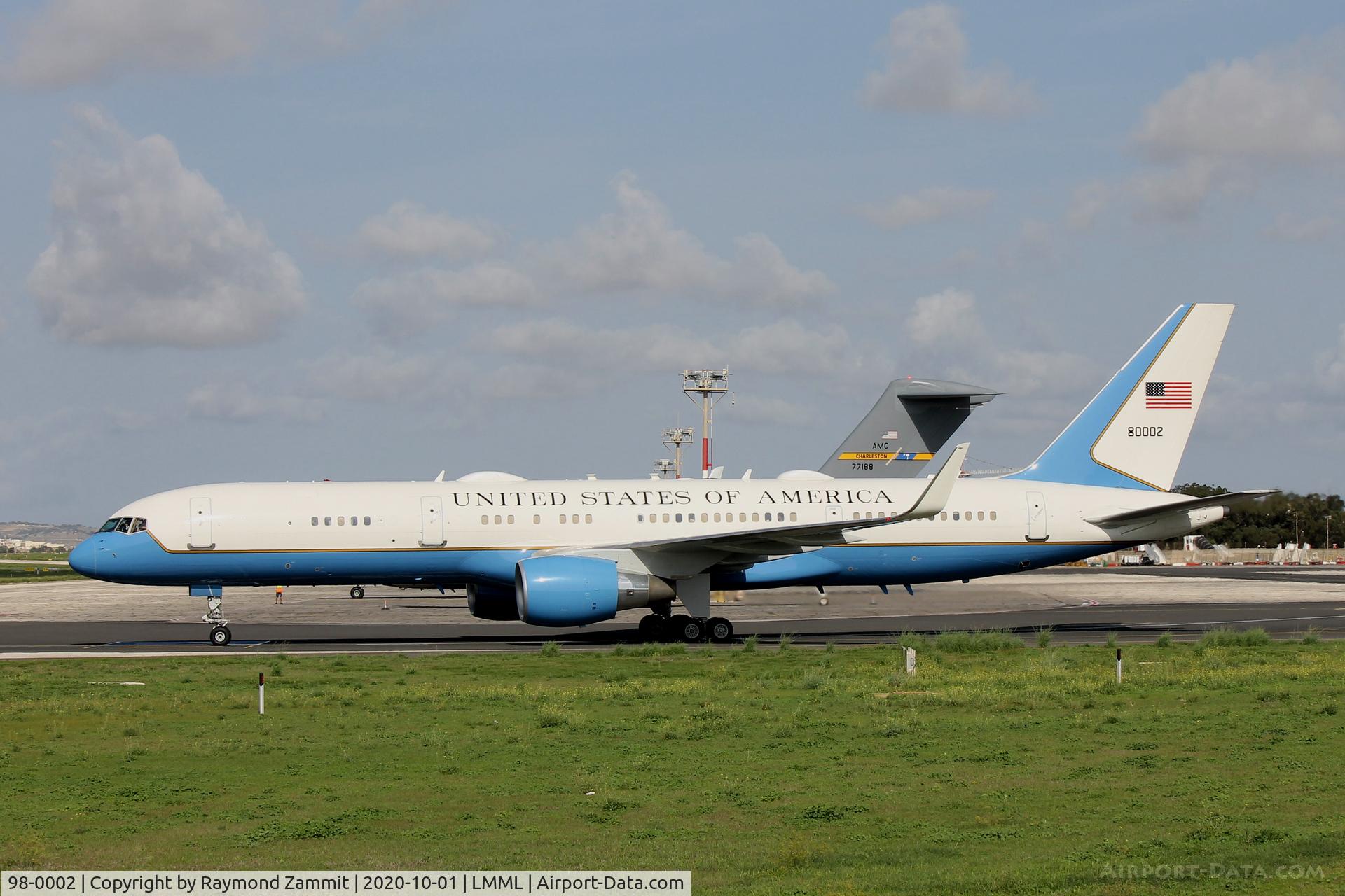 98-0002, 1998 Boeing C-32A (757-200) C/N 29026, Boeing C-32A 98-0002 United States Air Force