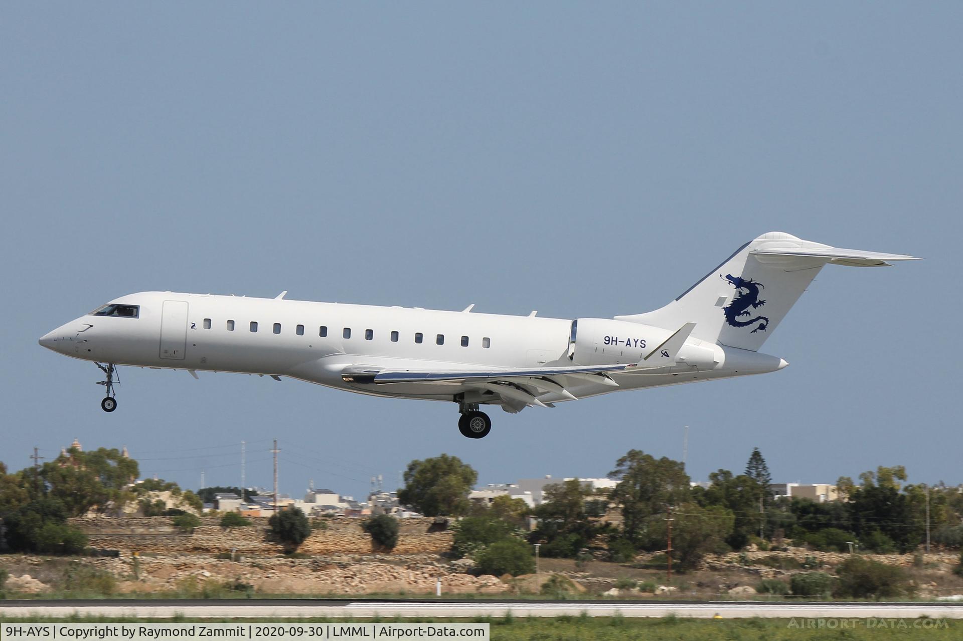 9H-AYS, 2001 Bombardier BD-700-1A10 Global Express C/N 9094, Bombardier BD-700 Global Express 9H-AYS Air CM Global Ltd