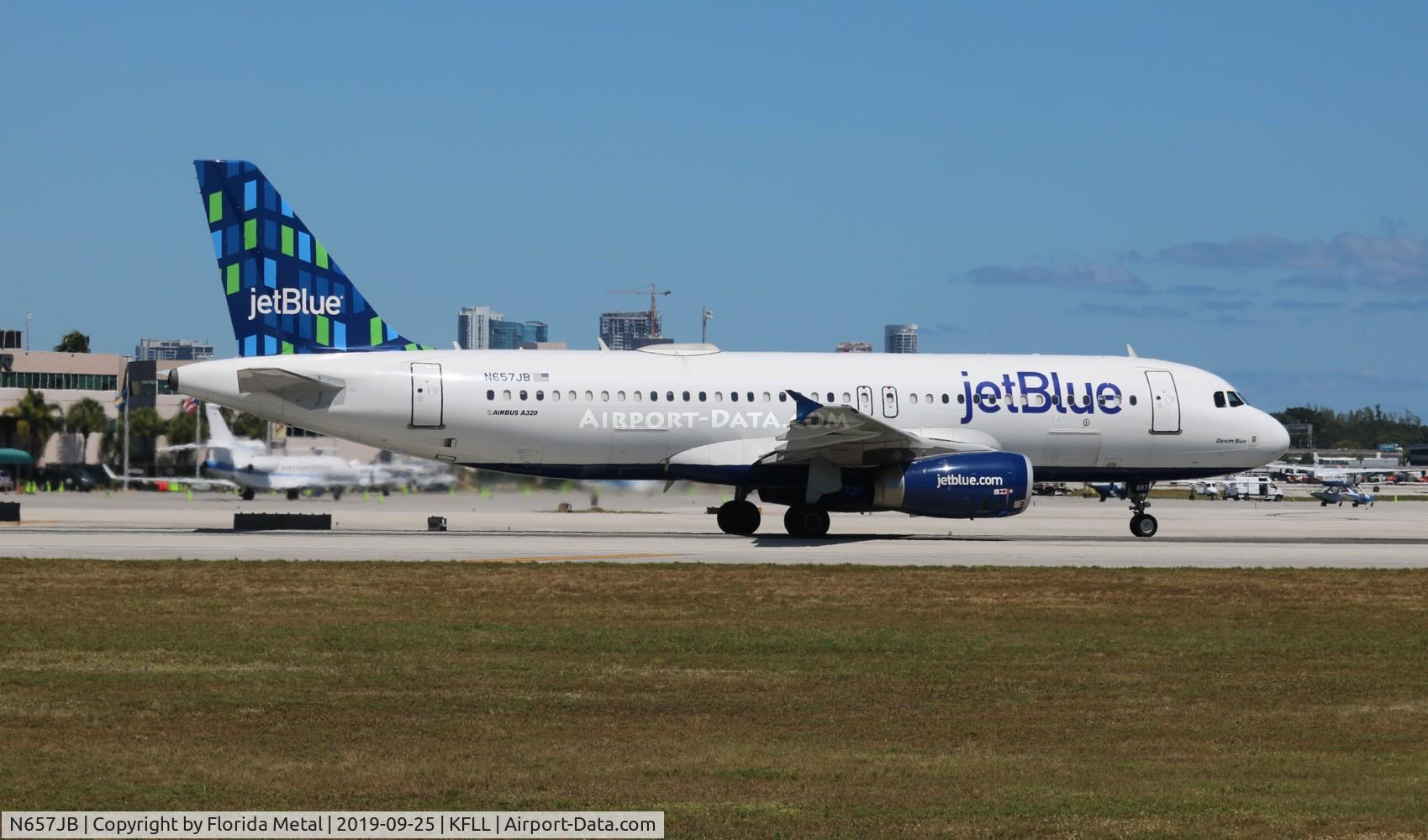 N657JB, 2007 Airbus A320-232 C/N 3119, FLL 2019