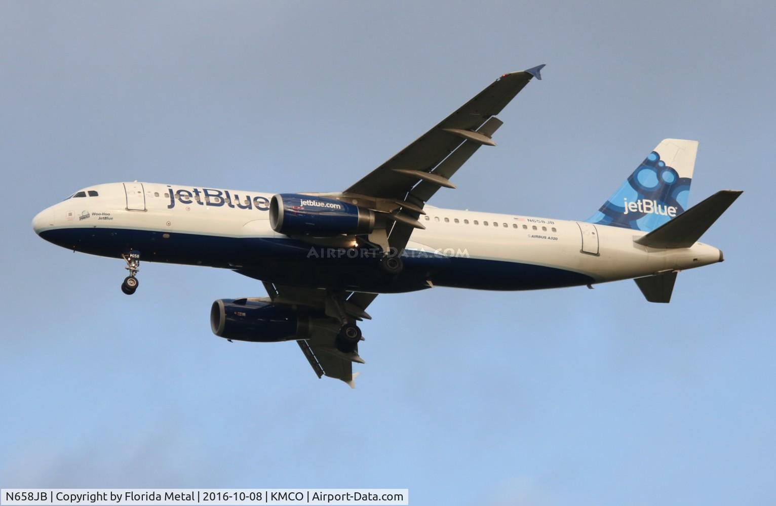 N658JB, 2007 Airbus A320-232 C/N 3150, MCO 2016