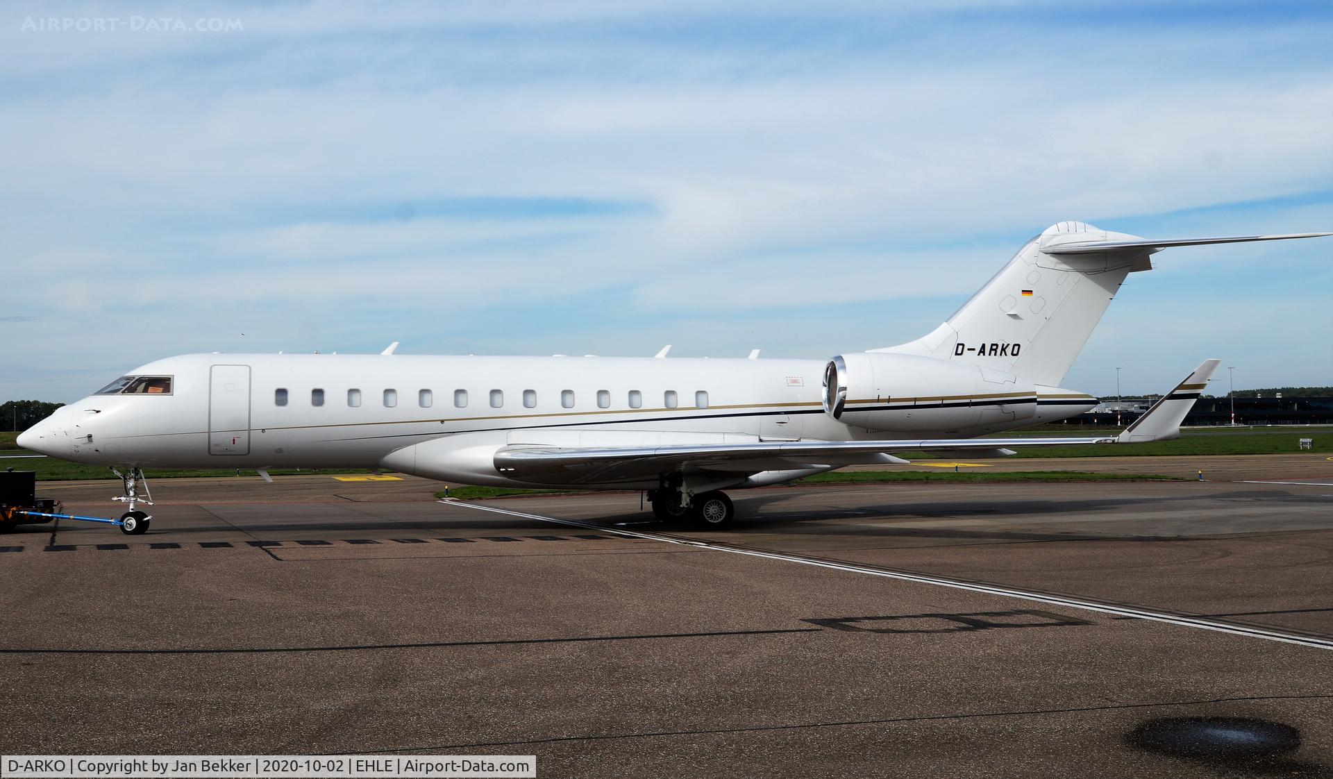 D-ARKO, 2009 Bombardier BD-700-1A10 Global Express C/N 9348, Lelystad Airport