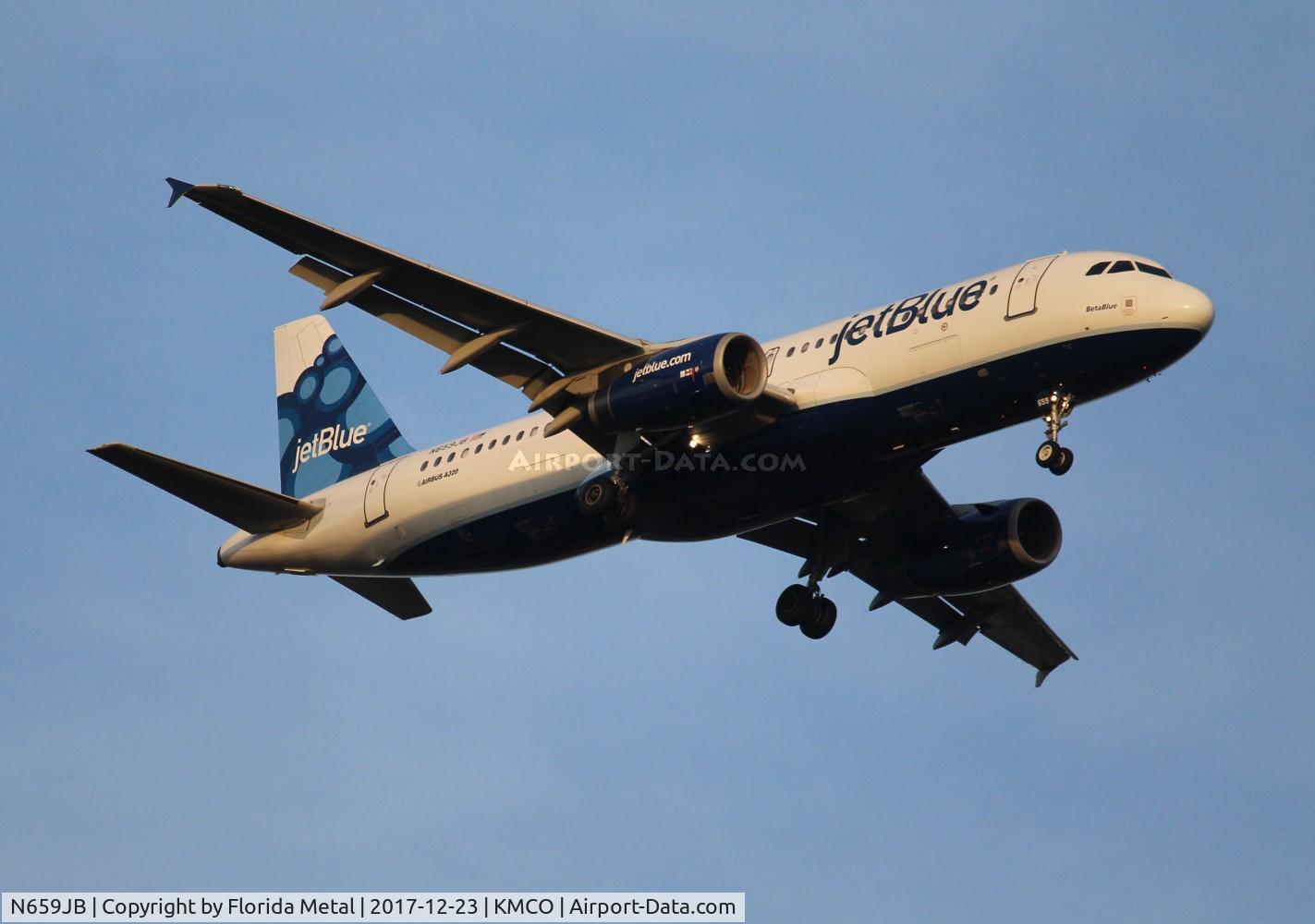 N659JB, 2007 Airbus A320-232 C/N 3190, MCO 2017