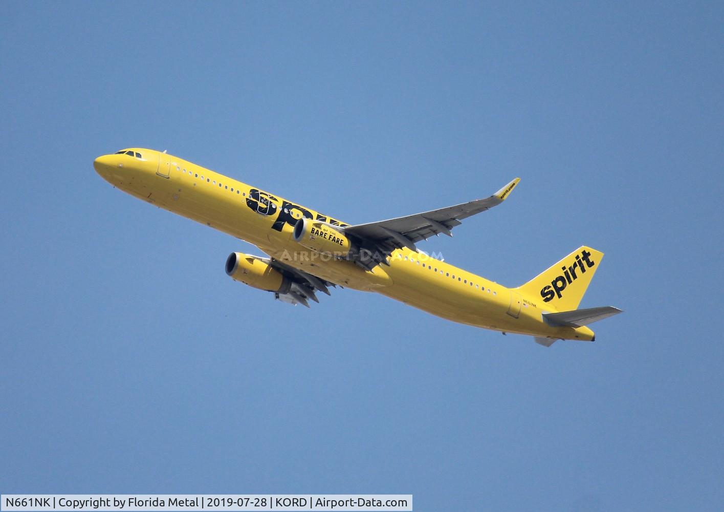 N661NK, 2015 Airbus A321-231 C/N 6867, ORD 2019