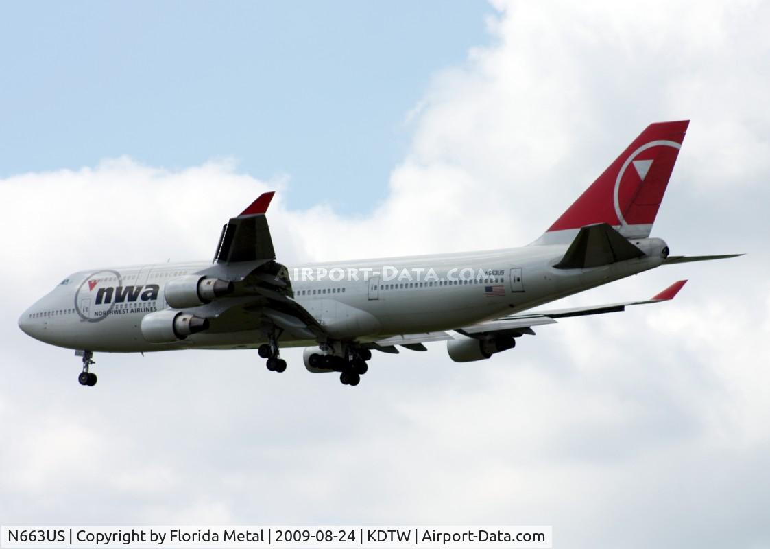 N663US, 1988 Boeing 747-451 C/N 23818, DTW 2009