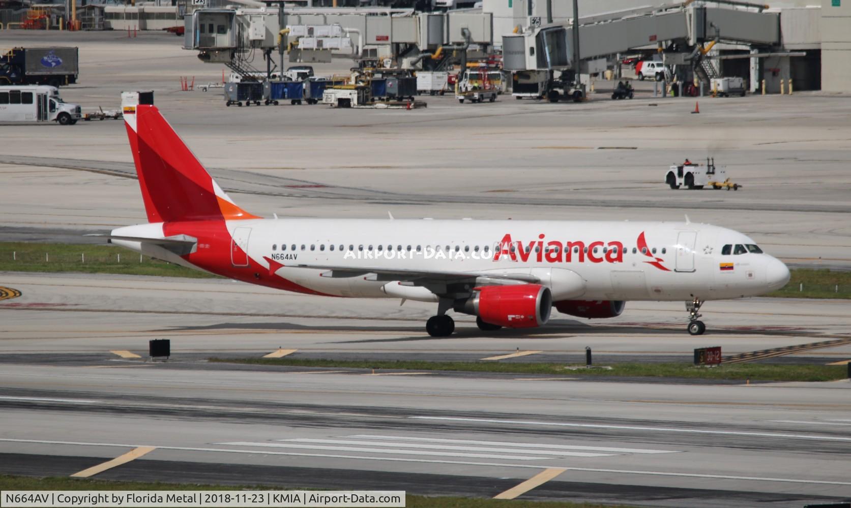 N664AV, 2008 Airbus A320-214 C/N 3664, MIA 2018