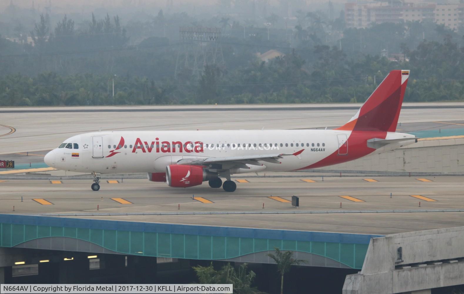 N664AV, 2008 Airbus A320-214 C/N 3664, FLL 2017