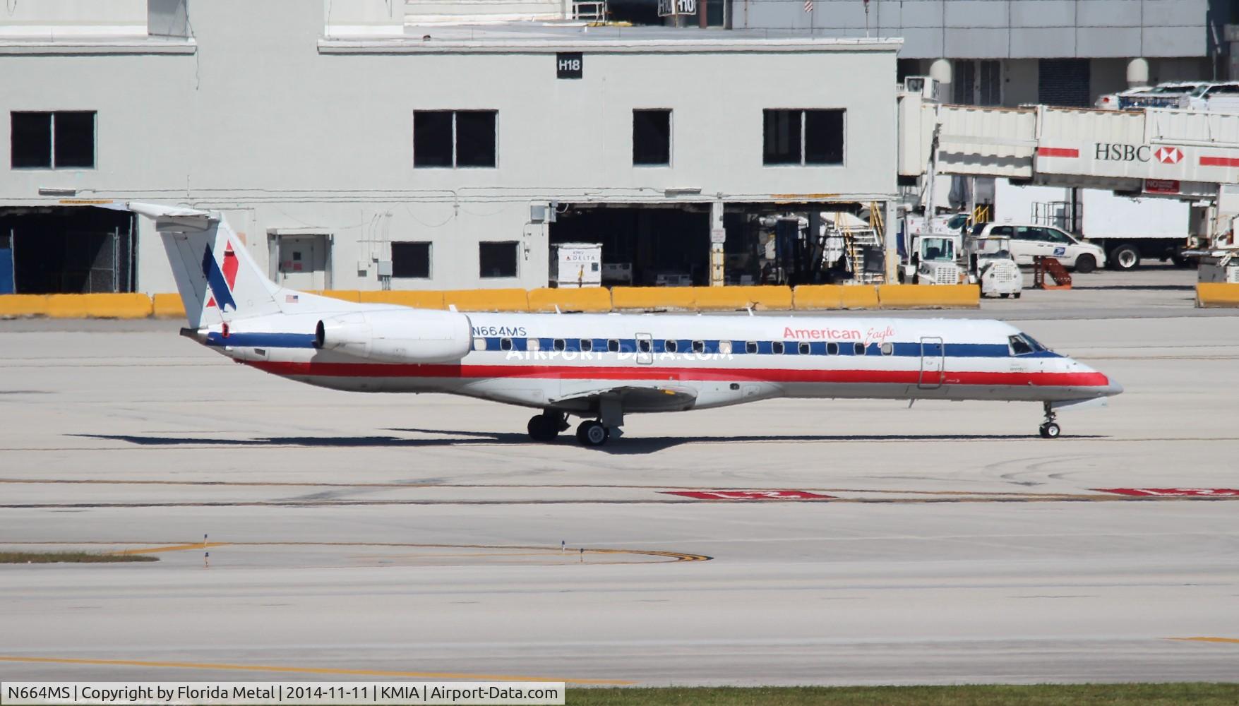 N664MS, 2004 Embraer ERJ-145LR (EMB-145LR) C/N 145779, MIA 2014