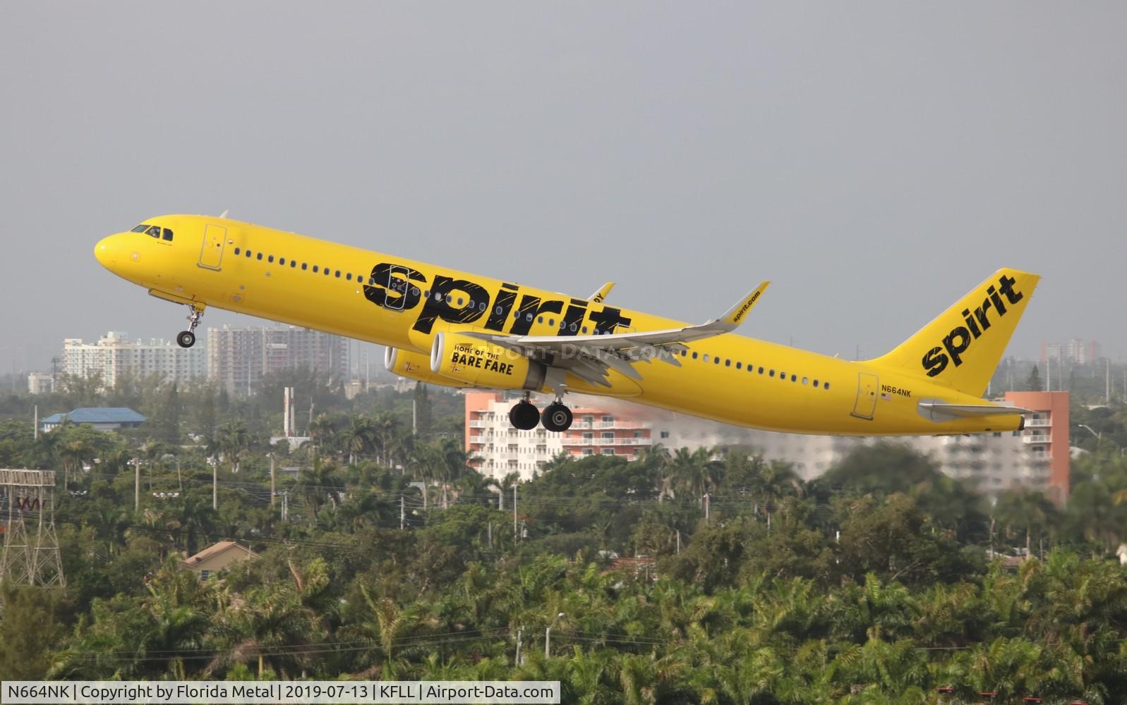 N664NK, 2016 Airbus A321-231 C/N 7021, FLL 2019