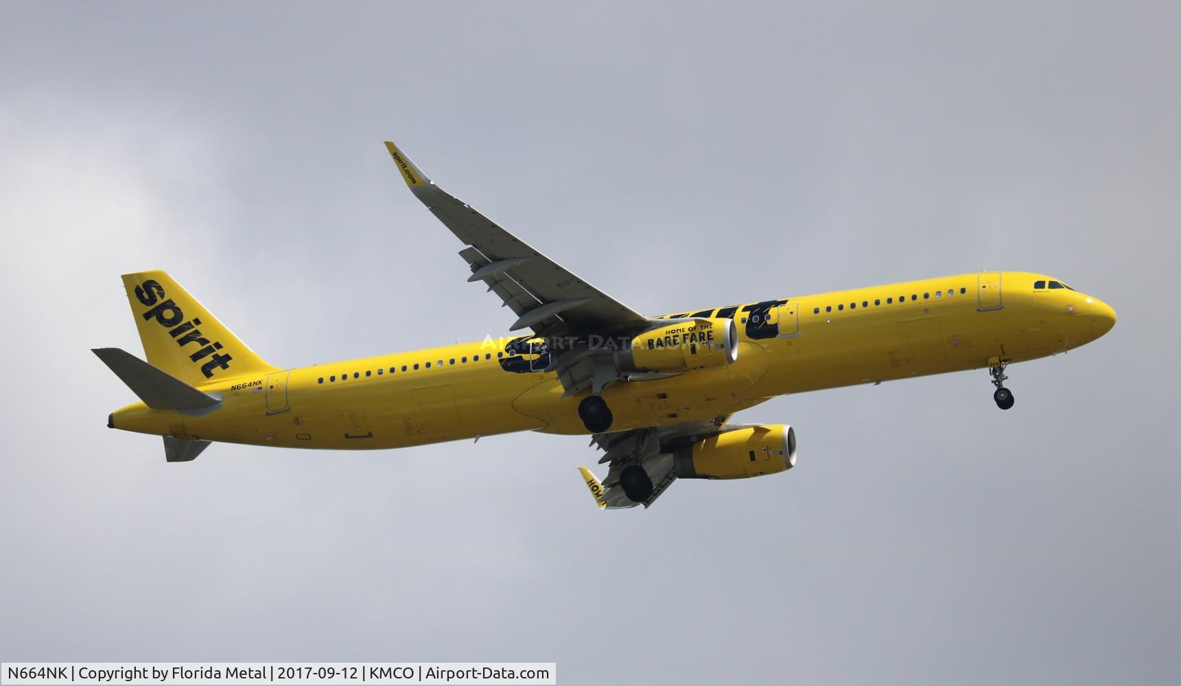 N664NK, 2016 Airbus A321-231 C/N 7021, MCO 2017