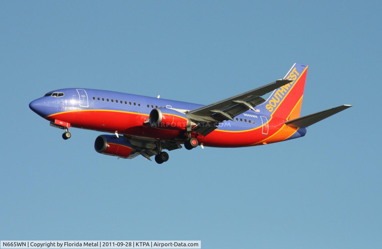 N665WN, 1986 Boeing 737-3Y0 C/N 23497, TPA 2011