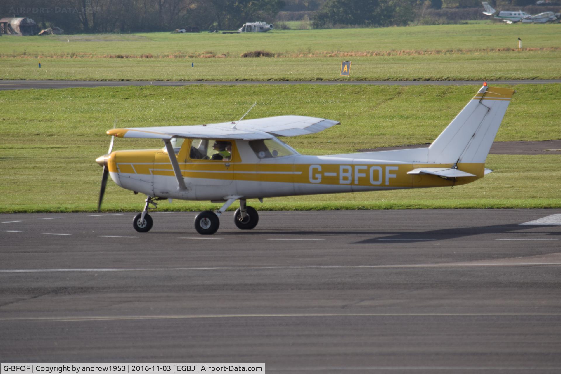 G-BFOF, 1978 Reims F152 C/N 1448, G-BFOF at Gloucestershire Airport.