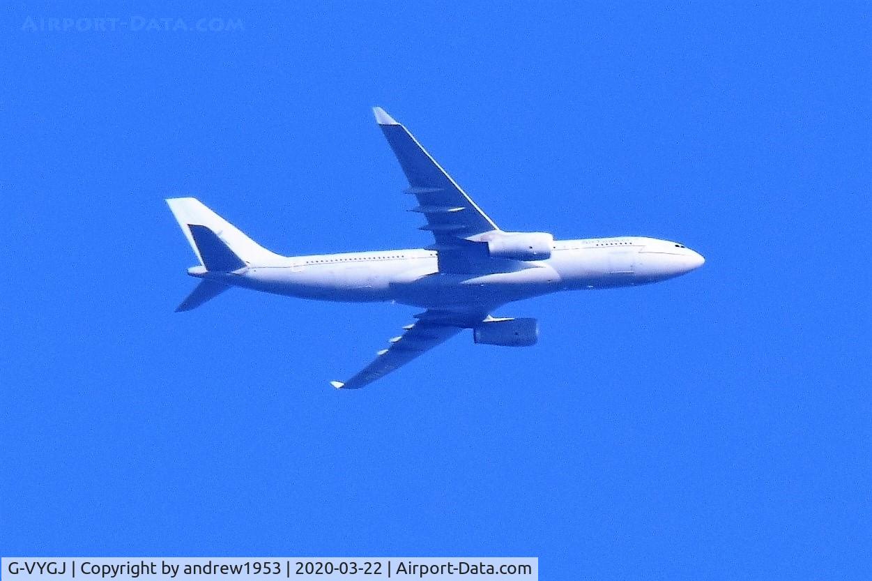 G-VYGJ, 2013 Airbus KC2 Voyager (A330-243MRTT) C/N 1439, G-VYGJ over the Bristol Channel.