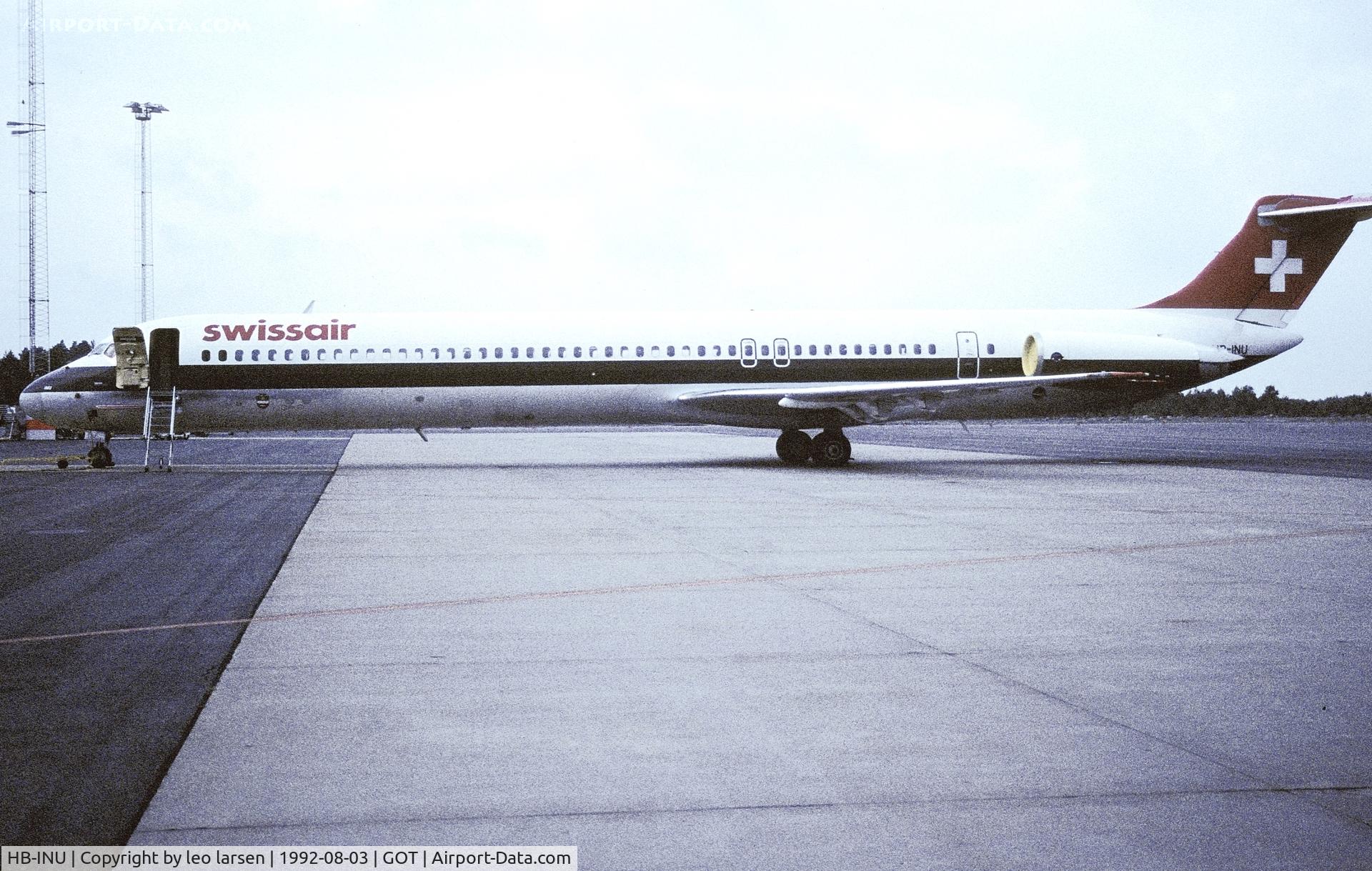HB-INU, 1986 McDonnell Douglas MD-81 (DC-9-81) C/N 49358, Gothenburg 3.8.1992