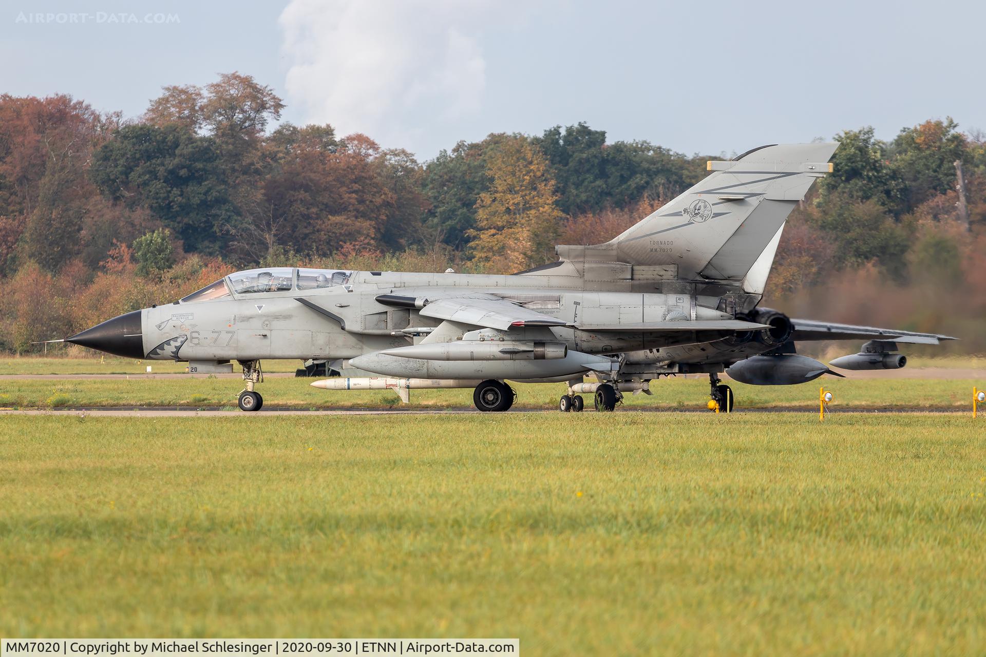 MM7020, Panavia Tornado ECR C/N 225/ECR04/5028, MM7020/6-77 - Panavia Tornado ECR - Aeronautica Militare (Italian Air Force) taxxing on runway 25 at the airbase ETNN/Nörvenich