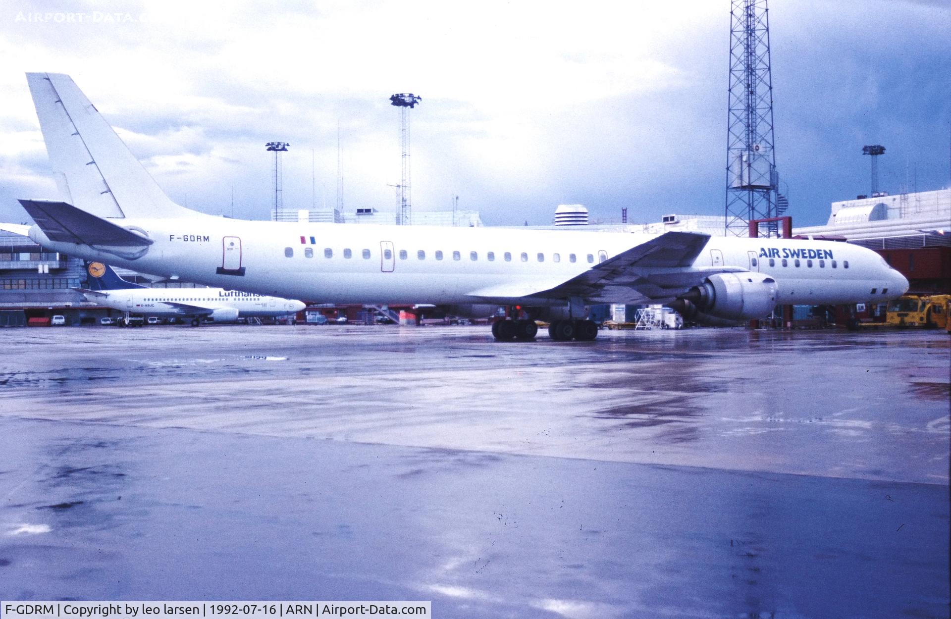 F-GDRM, 1969 McDonnell Douglas DC-8-73 C/N 46063, Arlanda 16.7.1992